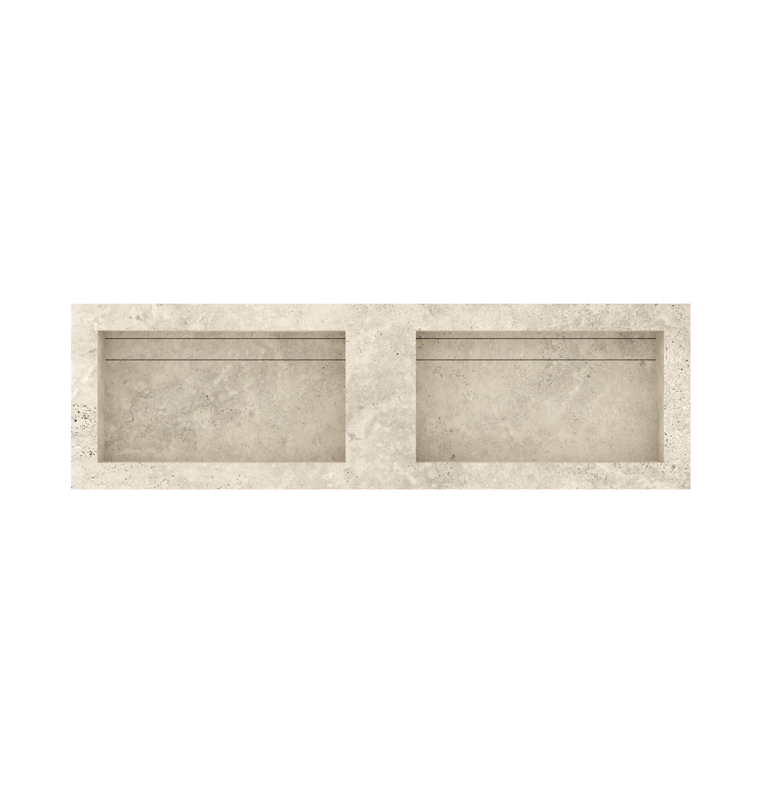 Xeraloox Duo Eterna 150 luxe keramische wastafel op maat gemaakt in Honey Cross natuursteenlook - afbeelding 4