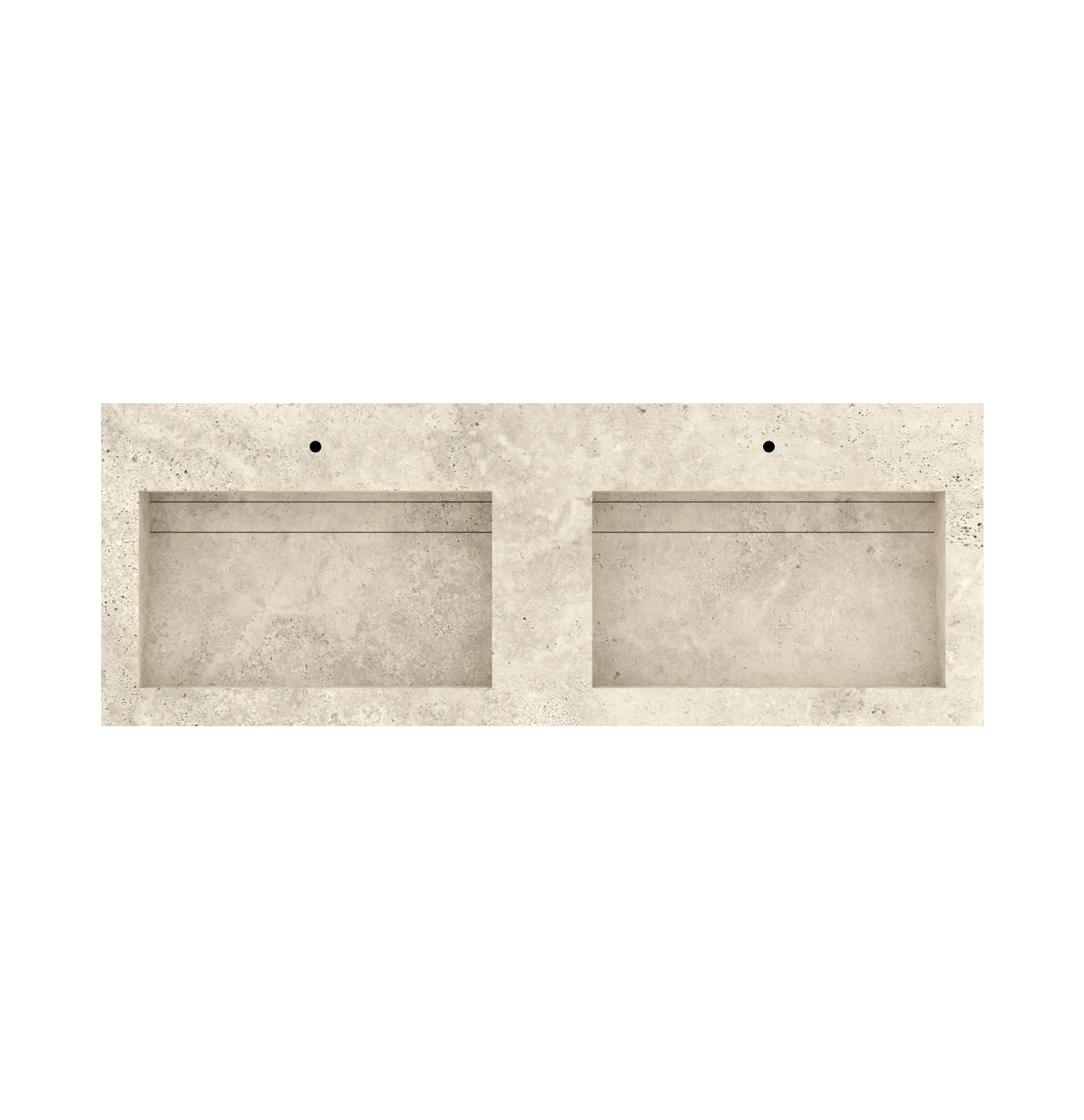 Xeraloox Duo Eterna 150 luxe keramische wastafel op maat gemaakt in Honey Cross natuursteenlook - afbeelding 5