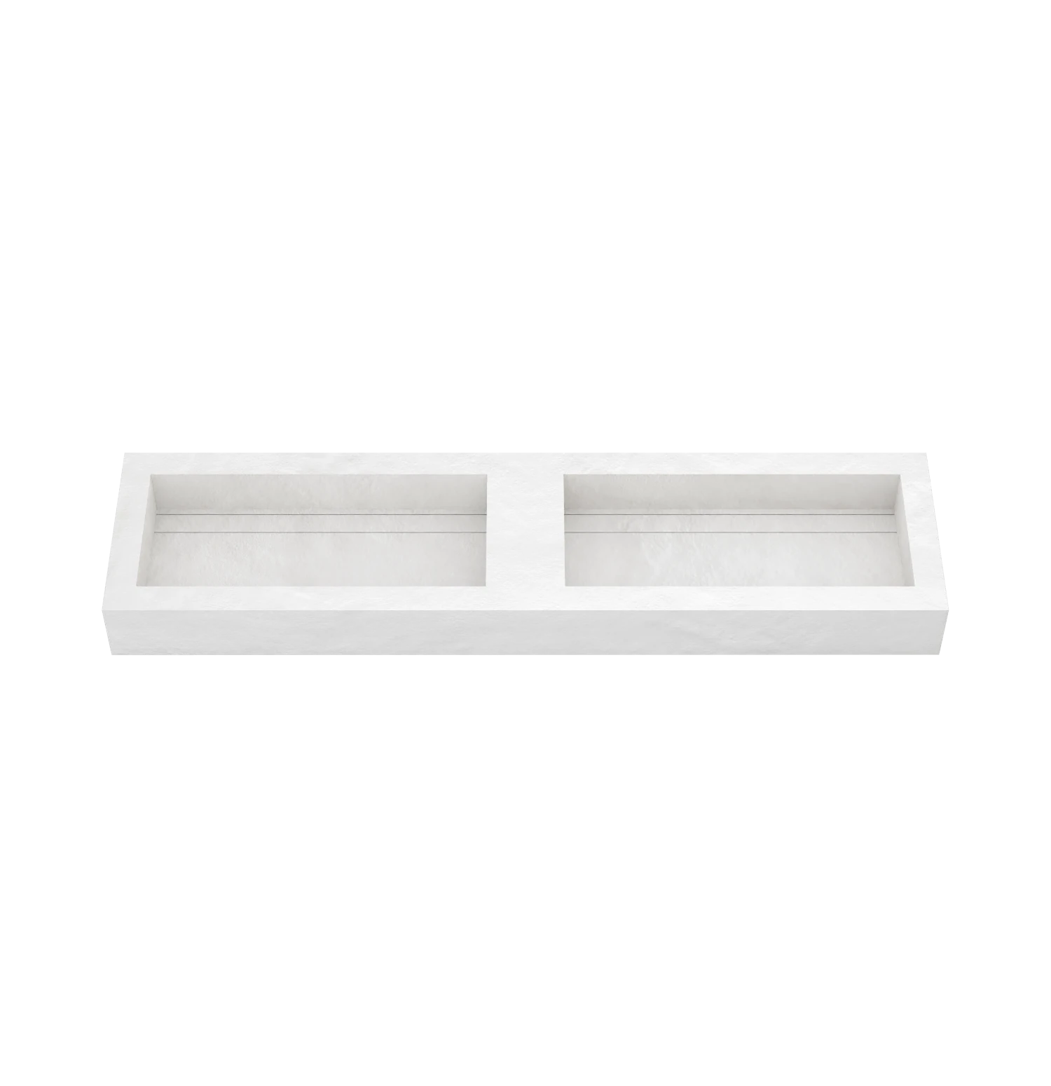 Xeraloox Duo Eterna 180 luxe keramische wastafel op maat gemaakt in Bianco resinlook - afbeelding 2