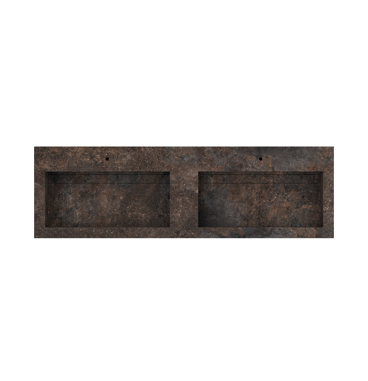 Xeraloox Duo Eterna 180 luxe keramische wastafel op maat gemaakt in Toscano natuursteenlook - afbeelding 5