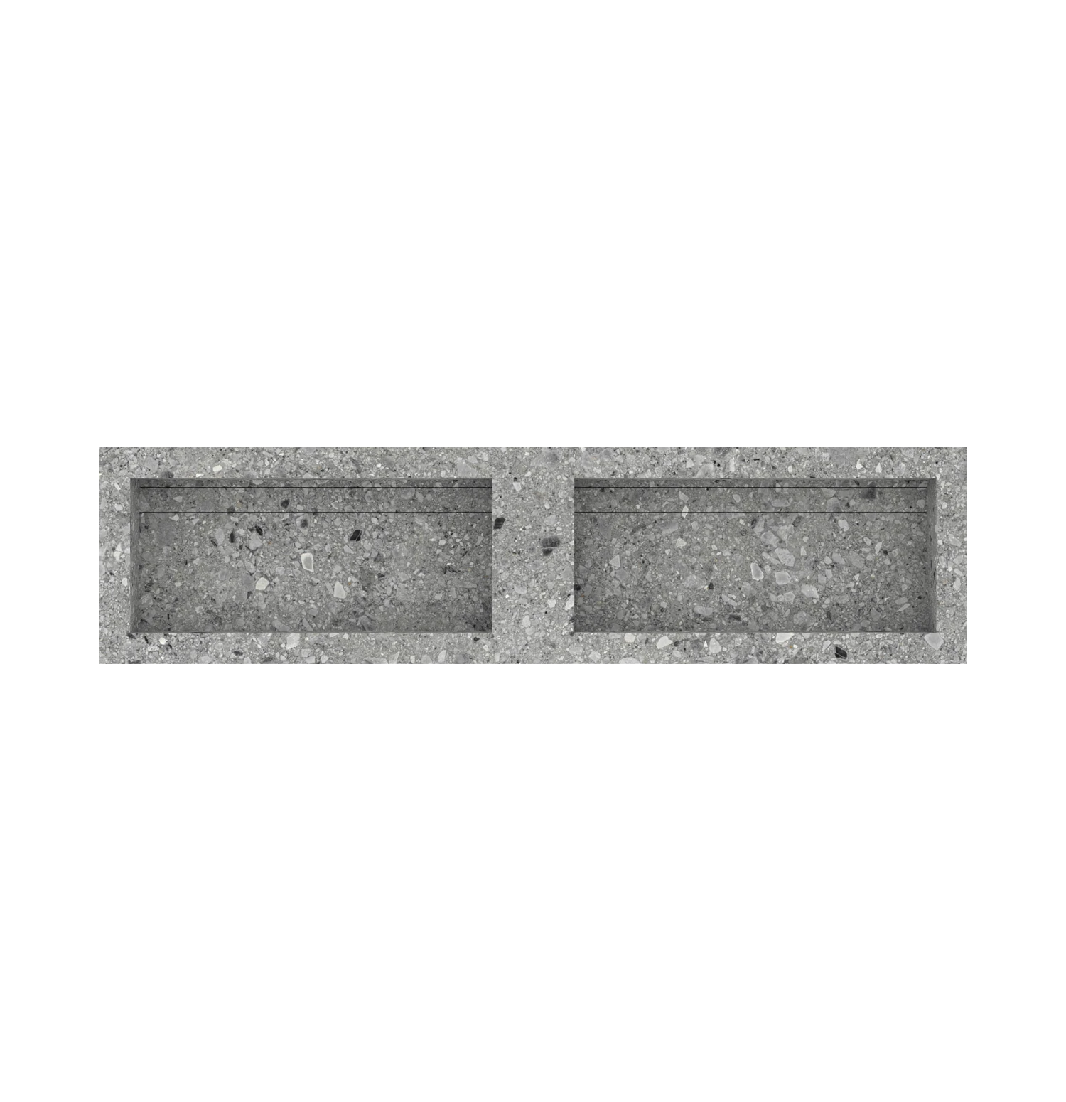 Xeraloox Duo Eterna 180 luxe keramische wastafel op maat gemaakt in Ceppo di Gre natuursteenlook - afbeelding 4