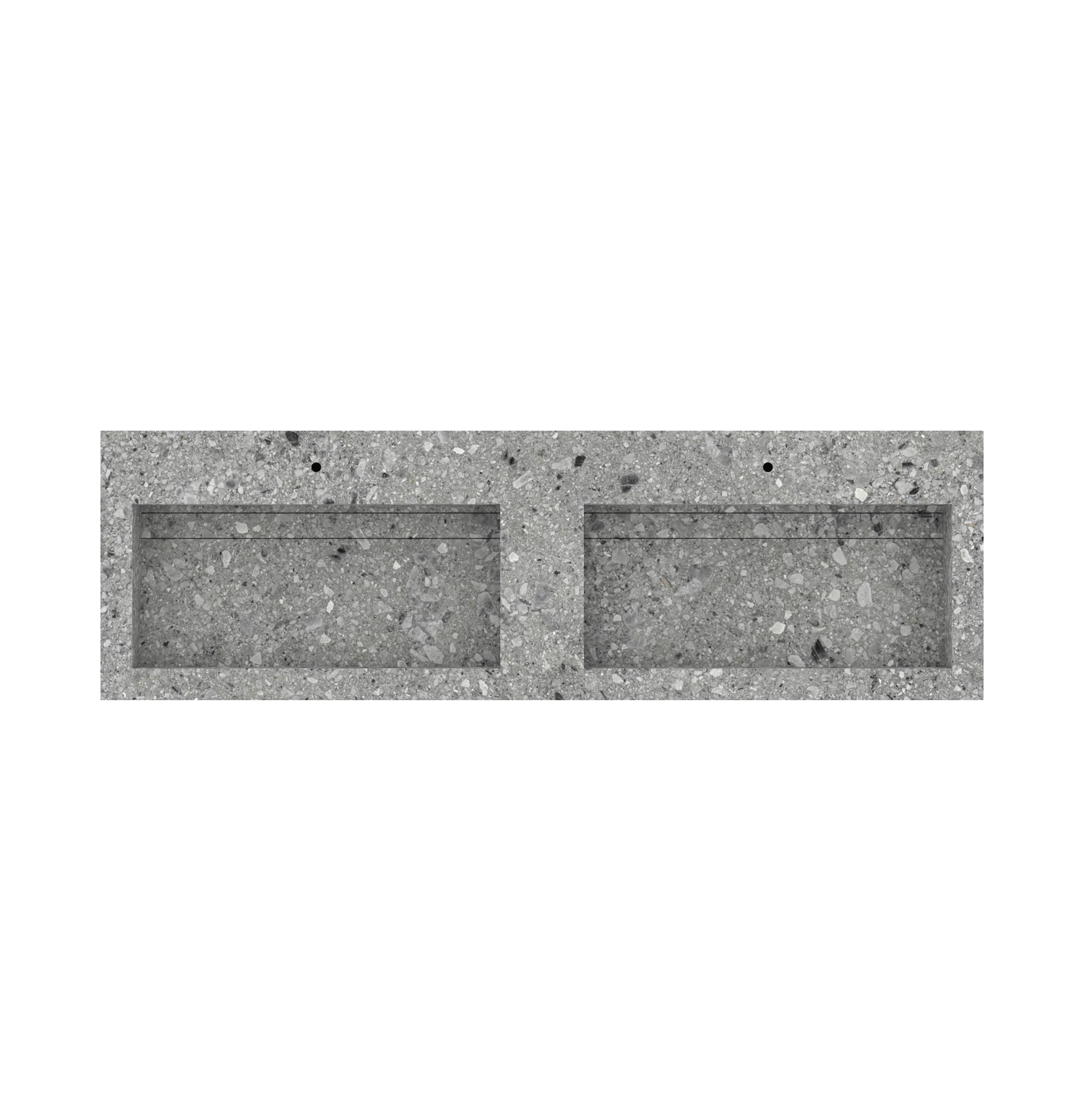 Xeraloox Duo Eterna 180 luxe keramische wastafel op maat gemaakt in Ceppo di Gre natuursteenlook - afbeelding 5