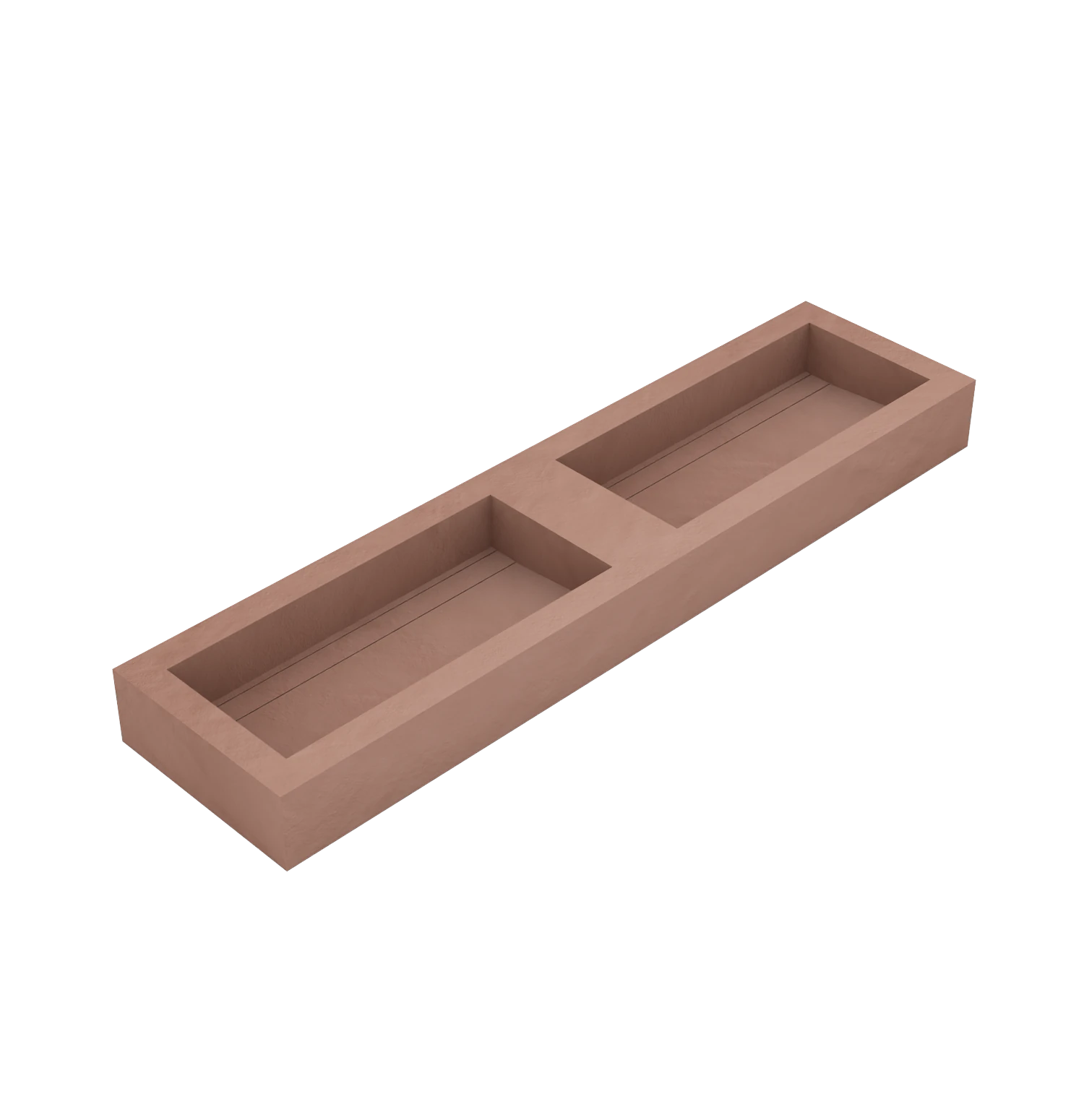 Xeraloox Duo Eterna 180 luxe keramische wastafel op maat gemaakt in Cotto resinlook - afbeelding 3