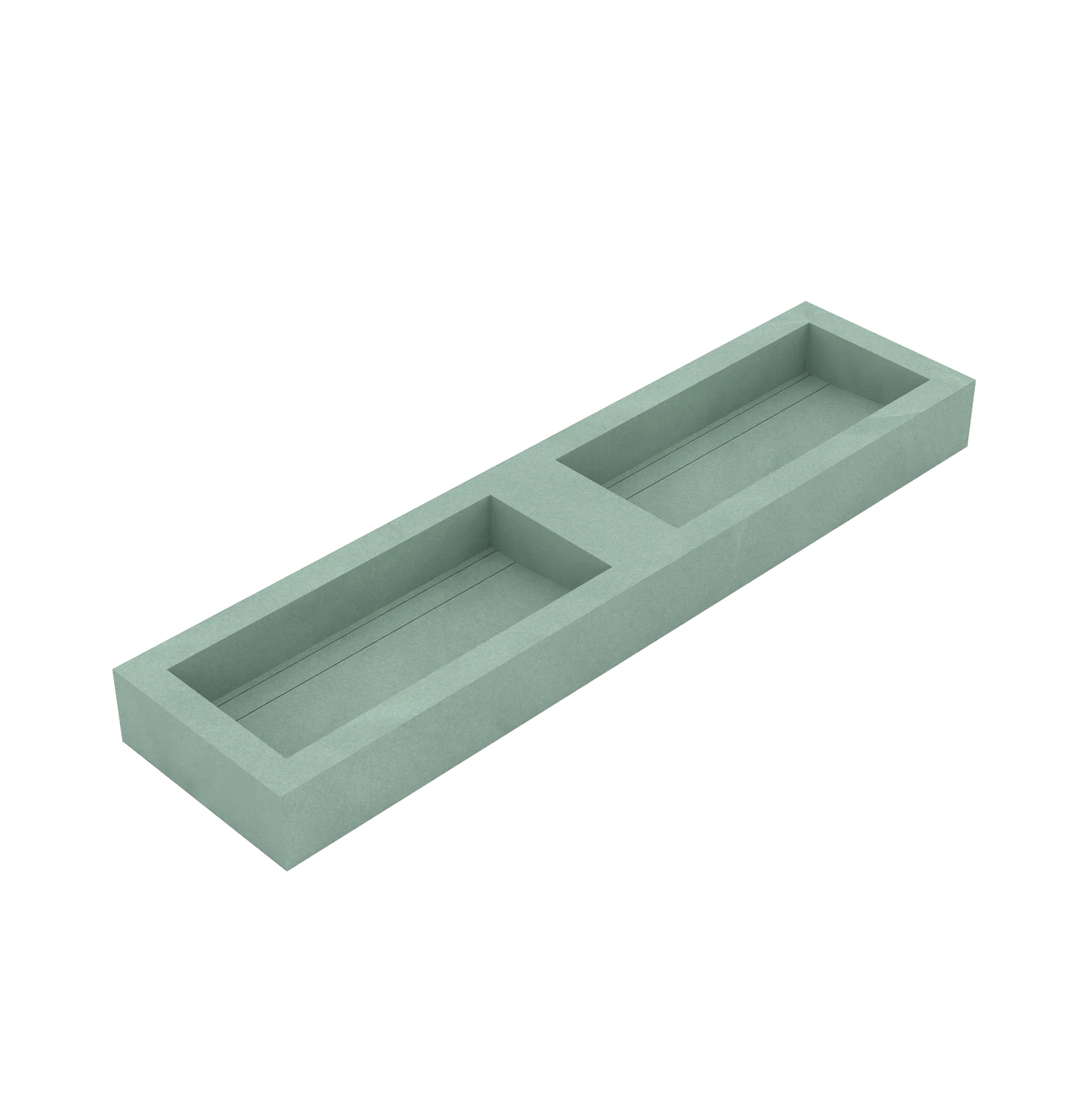 Xeraloox Duo Eterna 180 luxe keramische wastafel op maat gemaakt in Giada resinlook - afbeelding 3