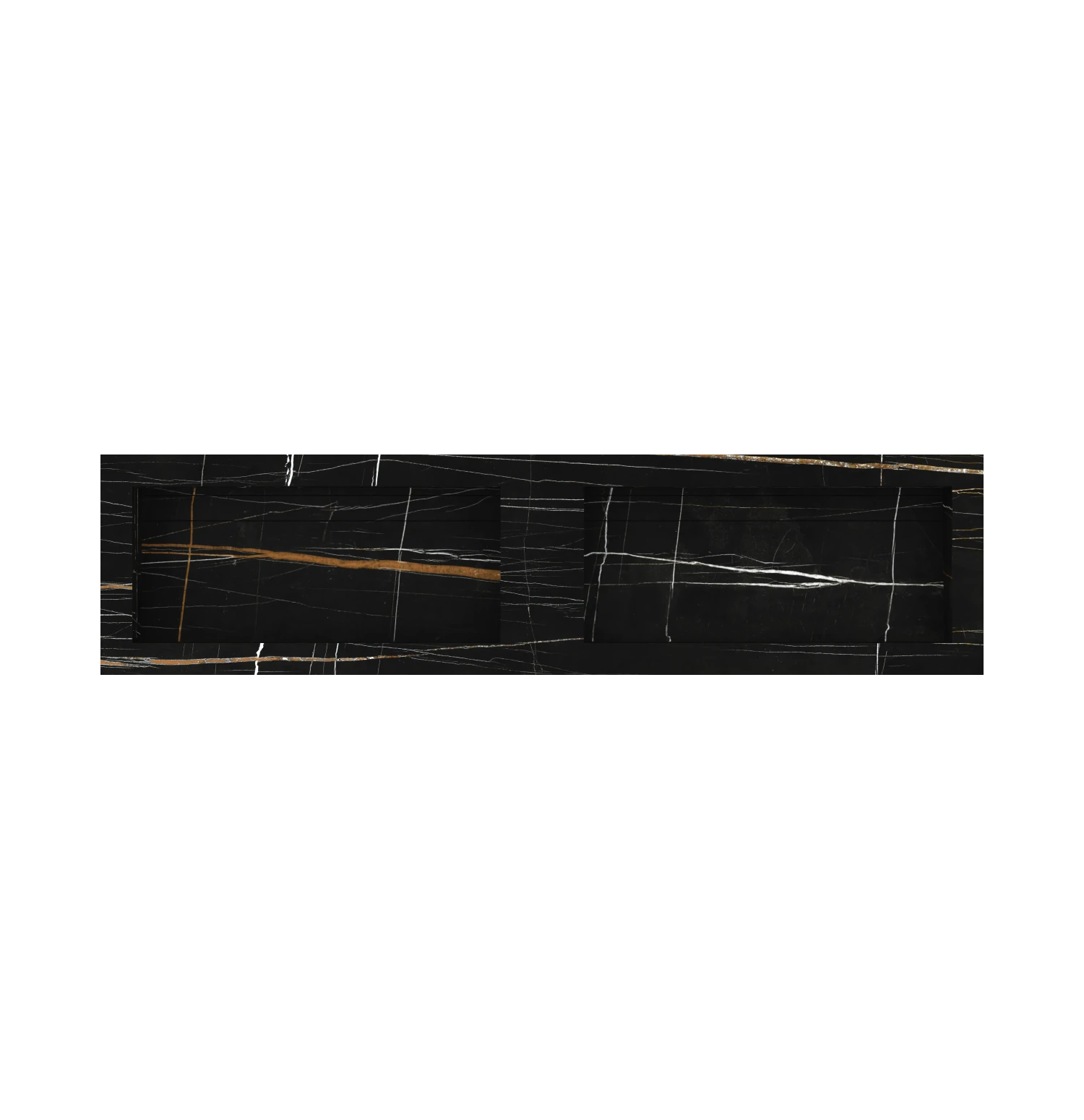 Xeraloox Duo Eterna 180 luxe keramische wastafel op maat gemaakt in Noir Dune marmerlook - afbeelding 4