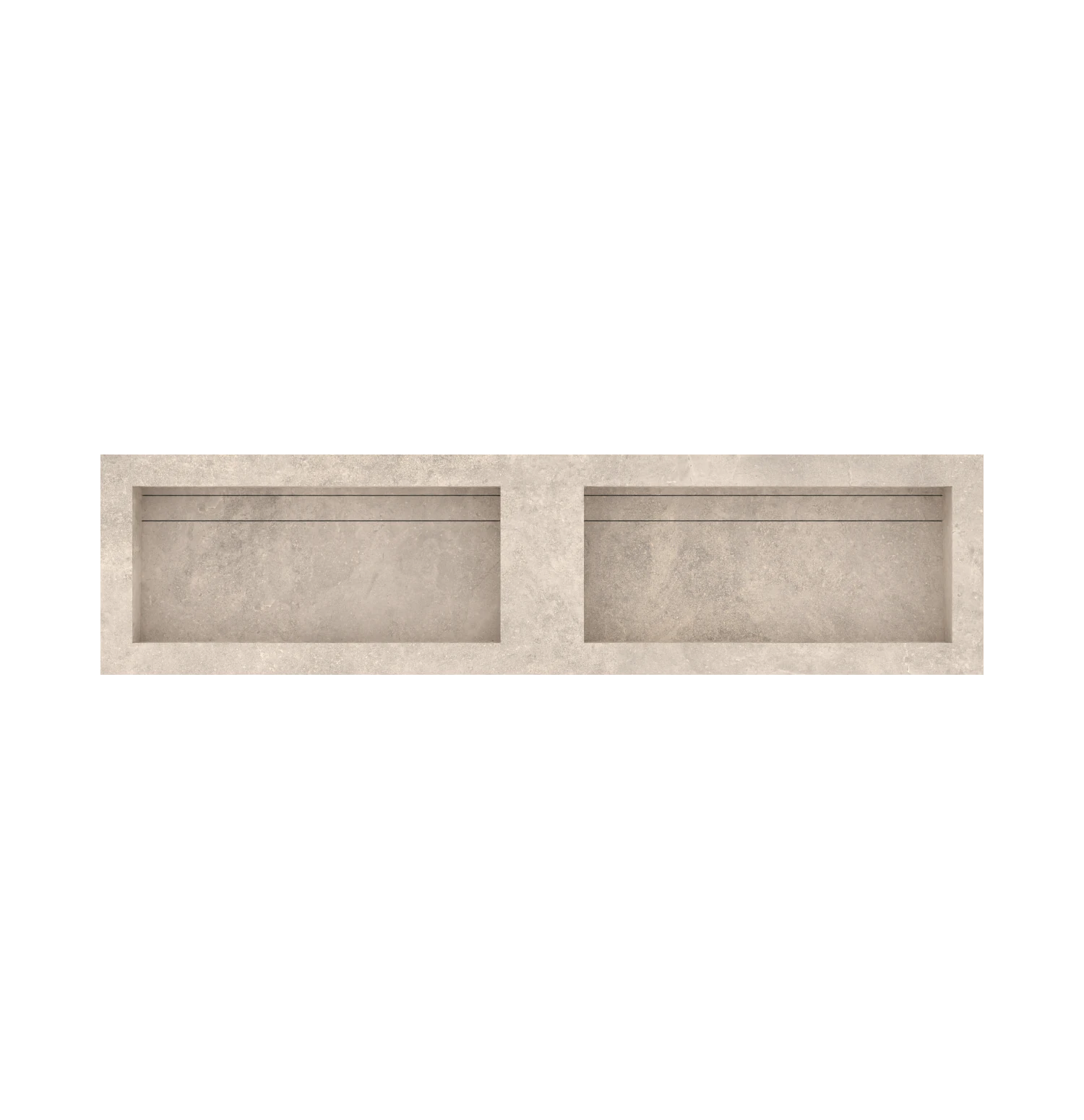 Xeraloox Duo Eterna 180 luxe keramische wastafel op maat gemaakt in Sabbia natuursteenlook - afbeelding 4