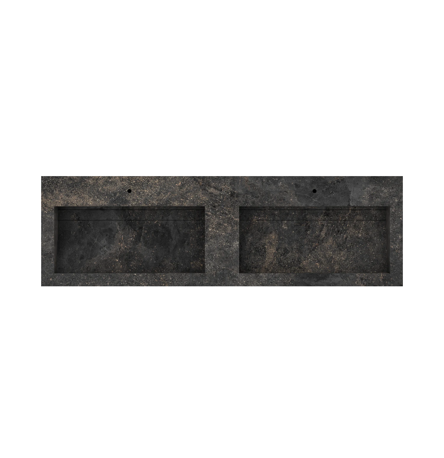 Xeraloox Duo Eterna 180 luxe keramische wastafel op maat gemaakt in Basalto natuursteenlook - afbeelding 5