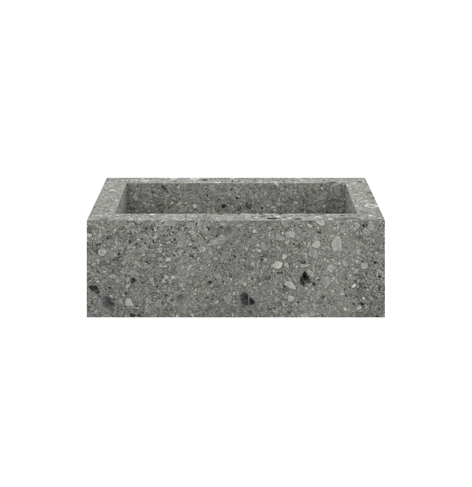 Xeraloox Eterna 70 luxe keramische wastafel op maat gemaakt in Ceppo di Gre natuursteenlook - afbeelding 1