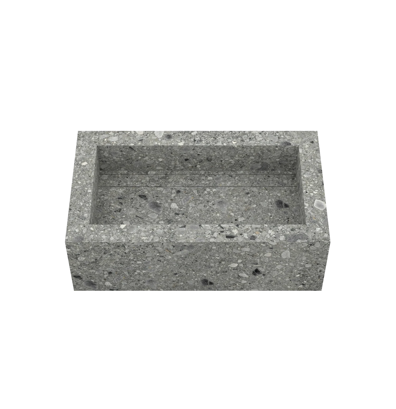 Xeraloox Eterna 70 luxe keramische wastafel op maat gemaakt in Ceppo di Gre natuursteenlook - afbeelding 2