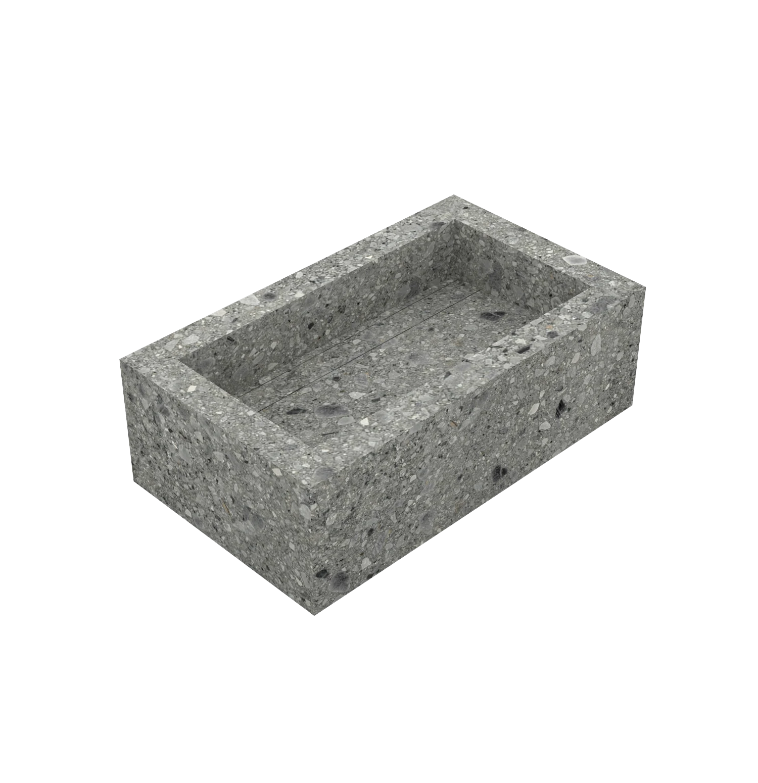 Xeraloox Eterna 70 luxe keramische wastafel op maat gemaakt in Ceppo di Gre natuursteenlook - afbeelding 3