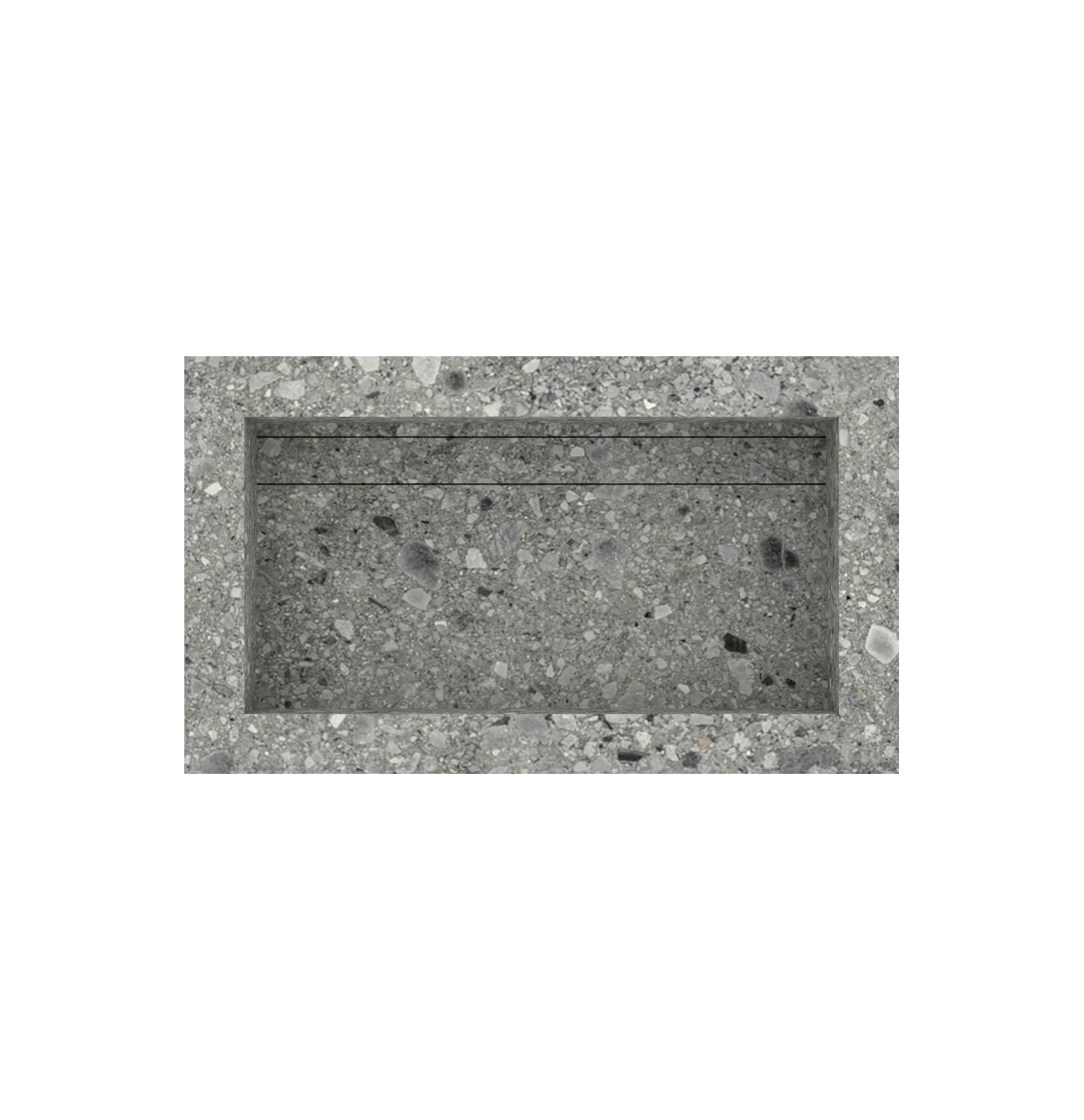 Xeraloox Eterna 70 luxe keramische wastafel op maat gemaakt in Ceppo di Gre natuursteenlook - afbeelding 4