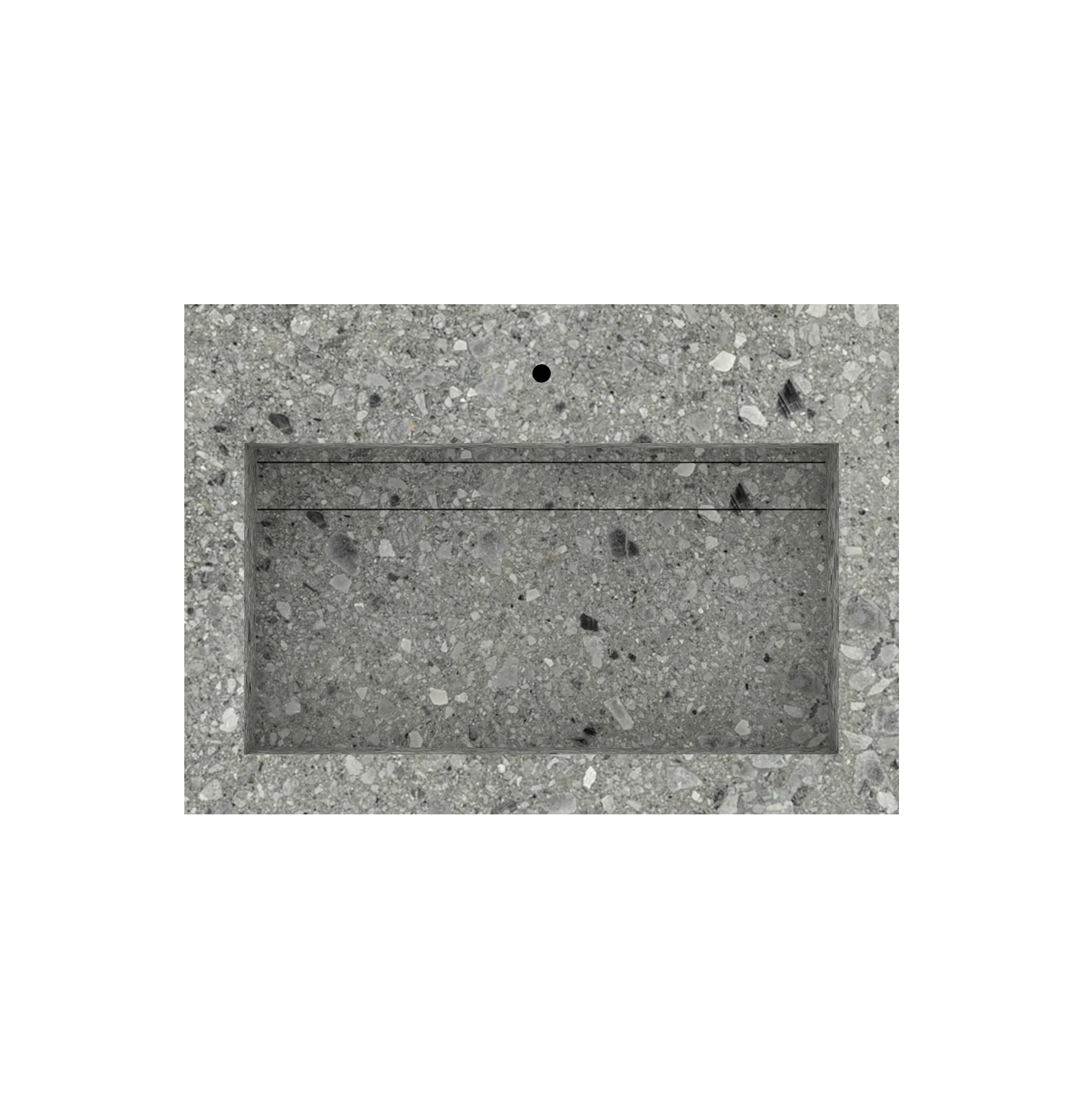 Xeraloox Eterna 70 luxe keramische wastafel op maat gemaakt in Ceppo di Gre natuursteenlook - afbeelding 5