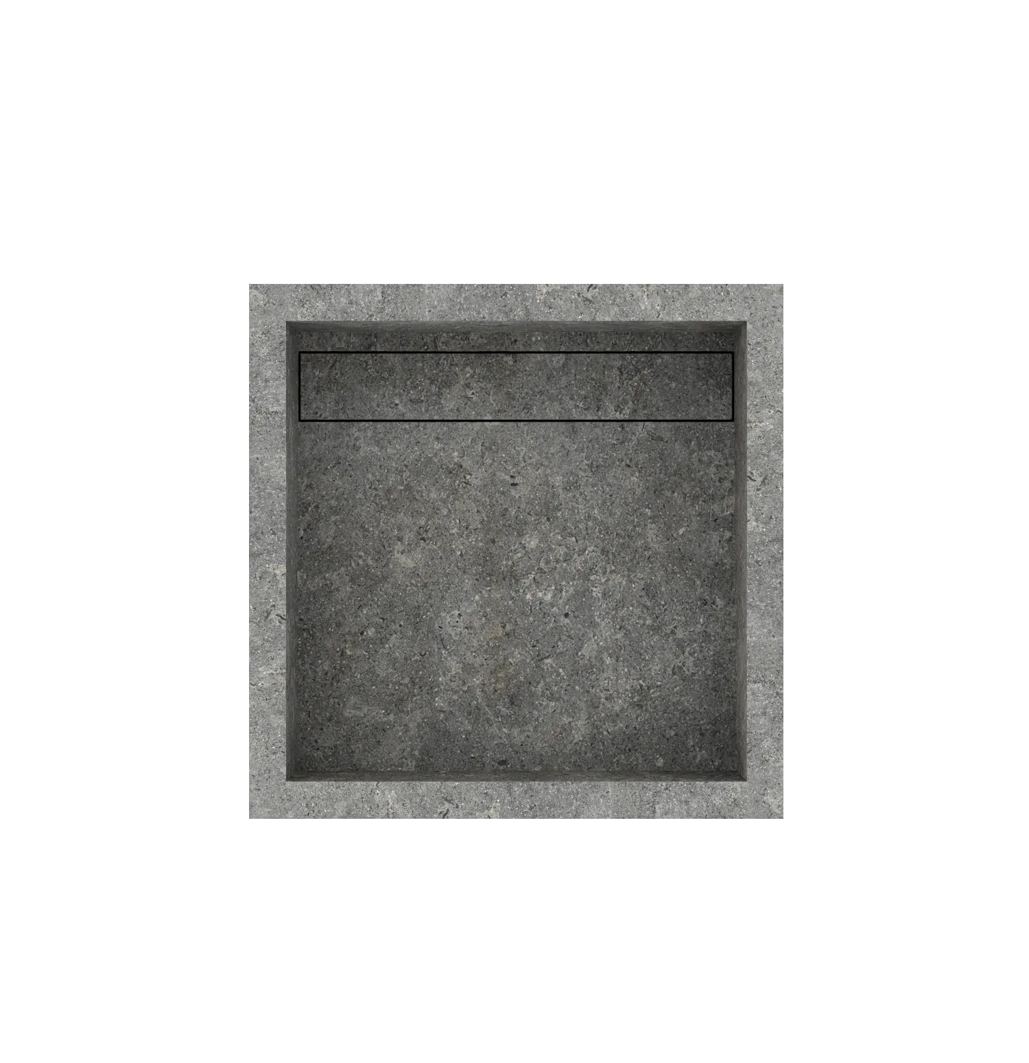 Xeraloox Aria 40 luxe keramische wastafel op maat gemaakt in Anthracite natuursteenlook - afbeelding 5