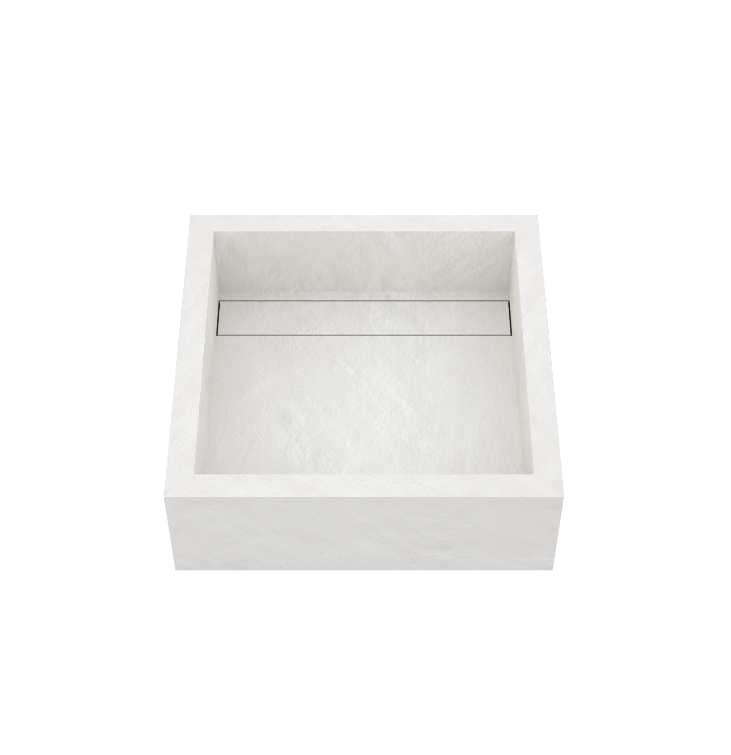 Xeraloox Aria 40 luxe keramische wastafel op maat gemaakt in Bianco resinlook - afbeelding 2