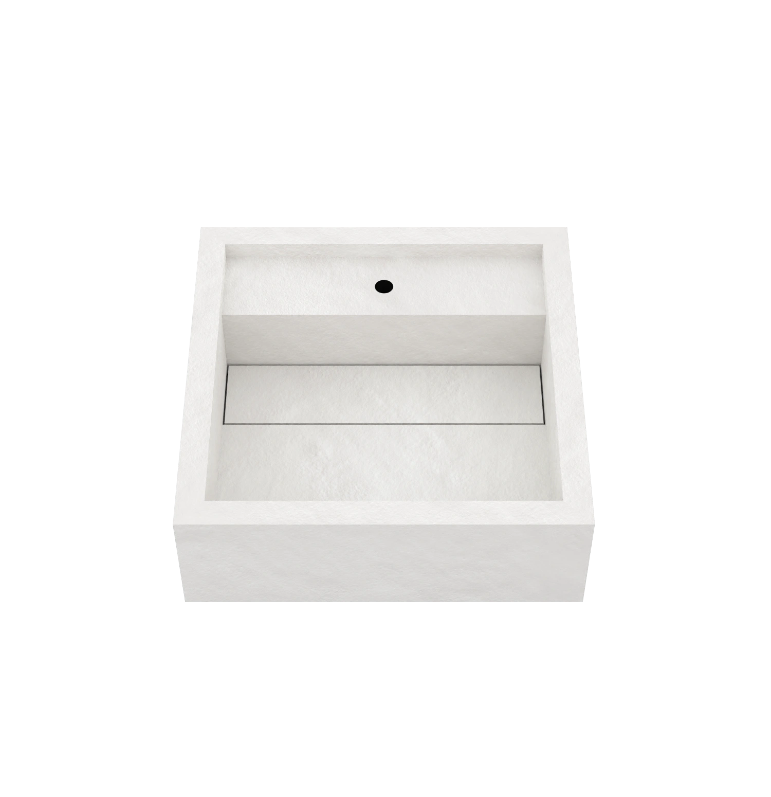 Xeraloox Aria 40 luxe keramische wastafel op maat gemaakt in Bianco resinlook - afbeelding 3