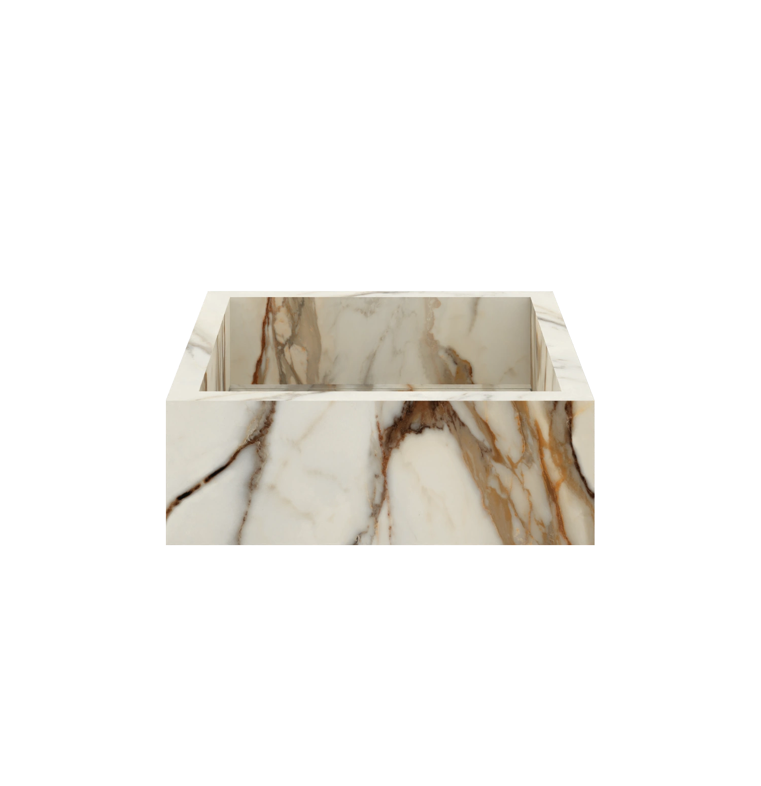 Xeraloox Aria 40 luxe keramische wastafel op maat gemaakt in Calacatta Rustic marmerlook - afbeelding 1