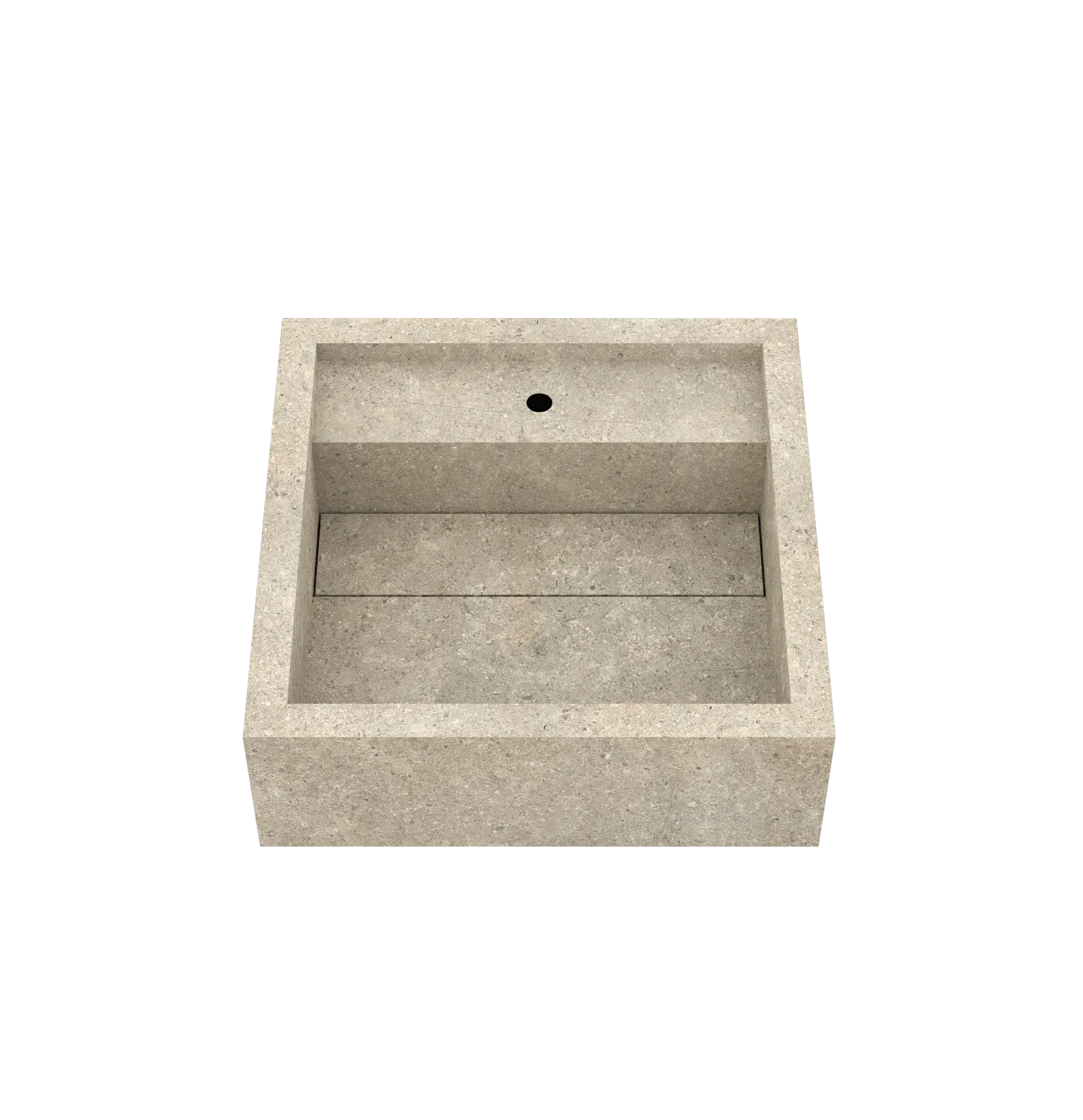 Xeraloox Aria 40 luxe keramische wastafel op maat gemaakt in Cashmere natuursteenlook - afbeelding 3