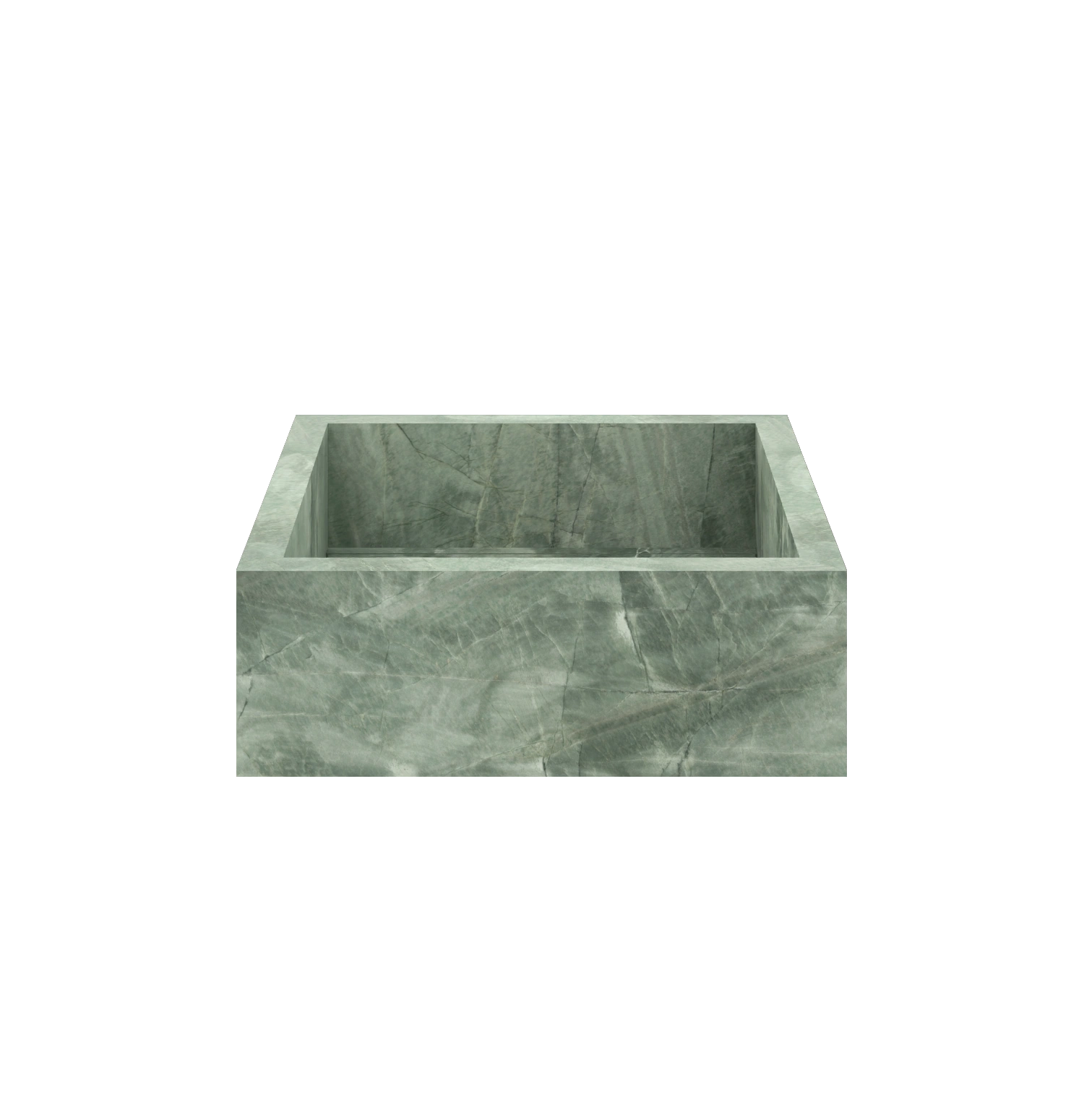 Xeraloox Aria 40 luxe keramische wastafel op maat gemaakt in Emerald Green marmerlook - afbeelding 1