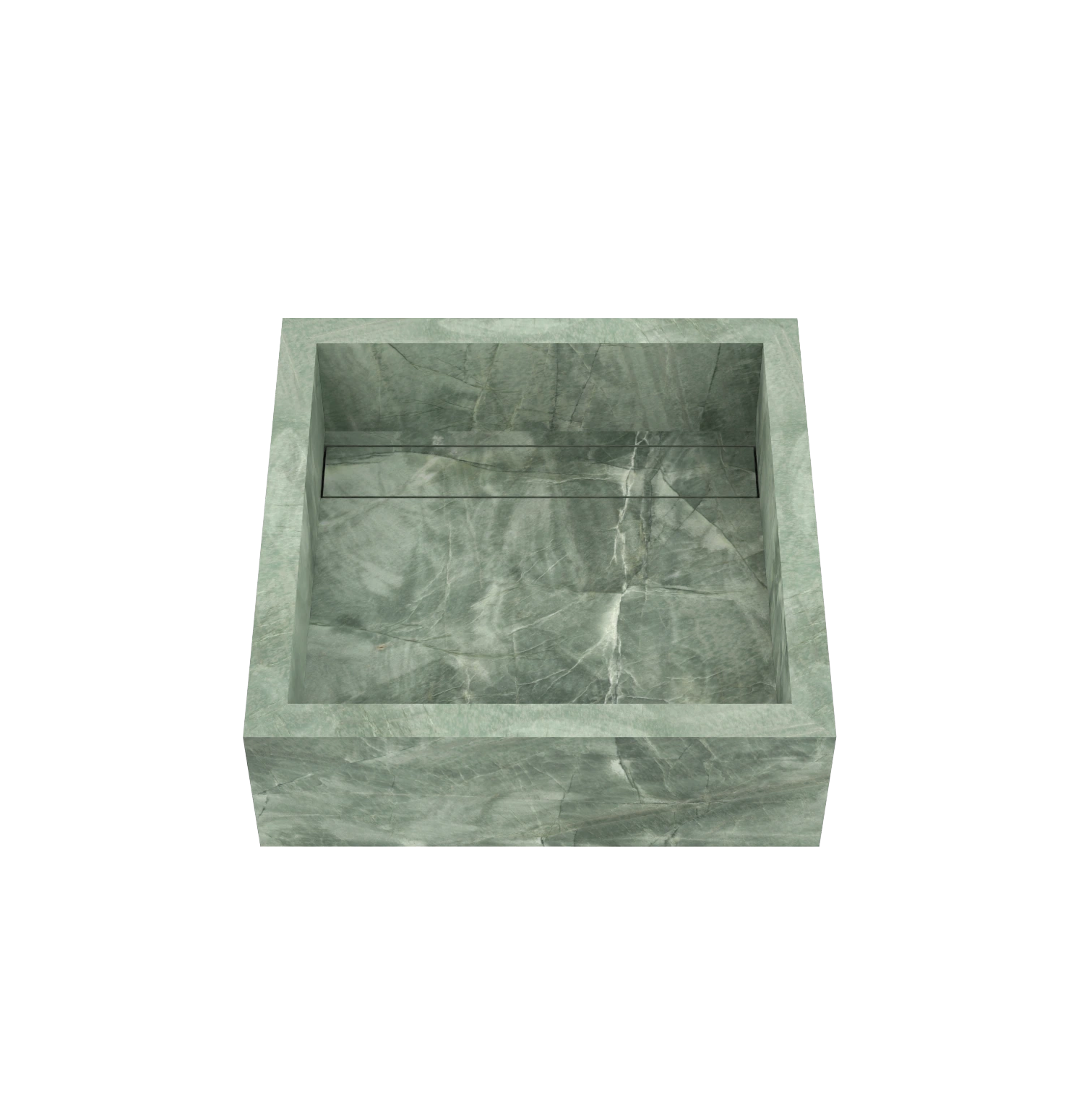 Xeraloox Aria 40 luxe keramische wastafel op maat gemaakt in Emerald Green marmerlook - afbeelding 2