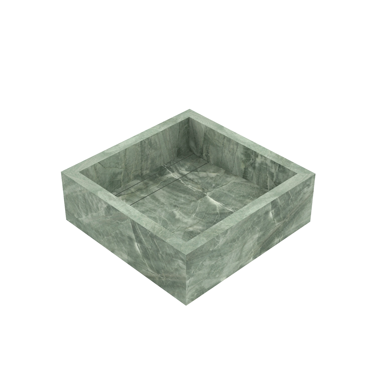 Xeraloox Aria 40 luxe keramische wastafel op maat gemaakt in Emerald Green marmerlook - afbeelding 4