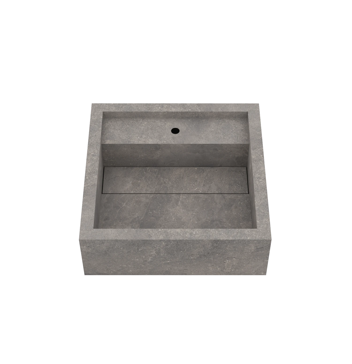 Xeraloox Aria 40 luxe keramische wastafel op maat gemaakt in Grigio Chiaro natuursteenlook - afbeelding 3