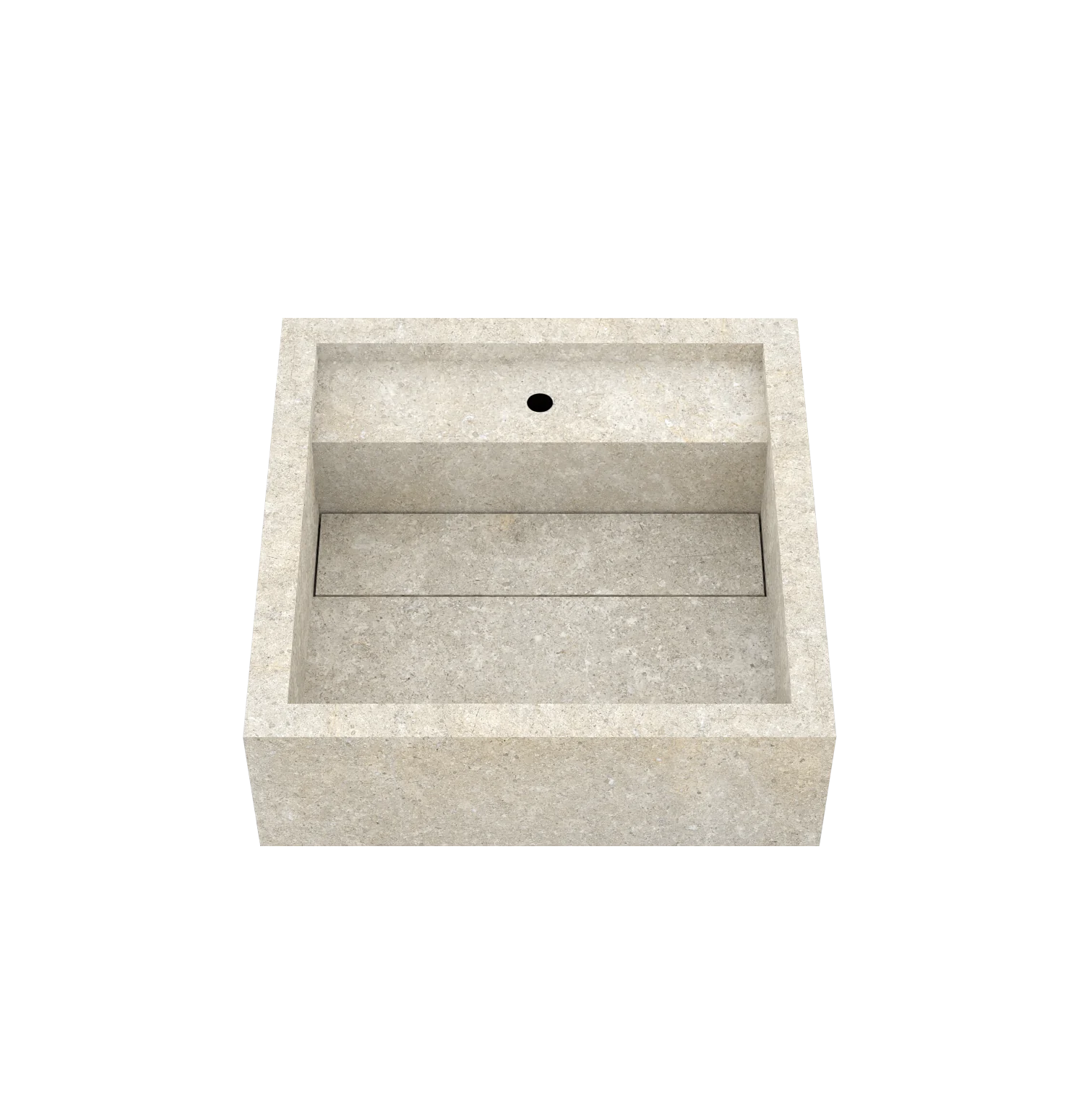 Xeraloox Aria 40 luxe keramische wastafel op maat gemaakt in Ivory natuursteenlook - afbeelding 3