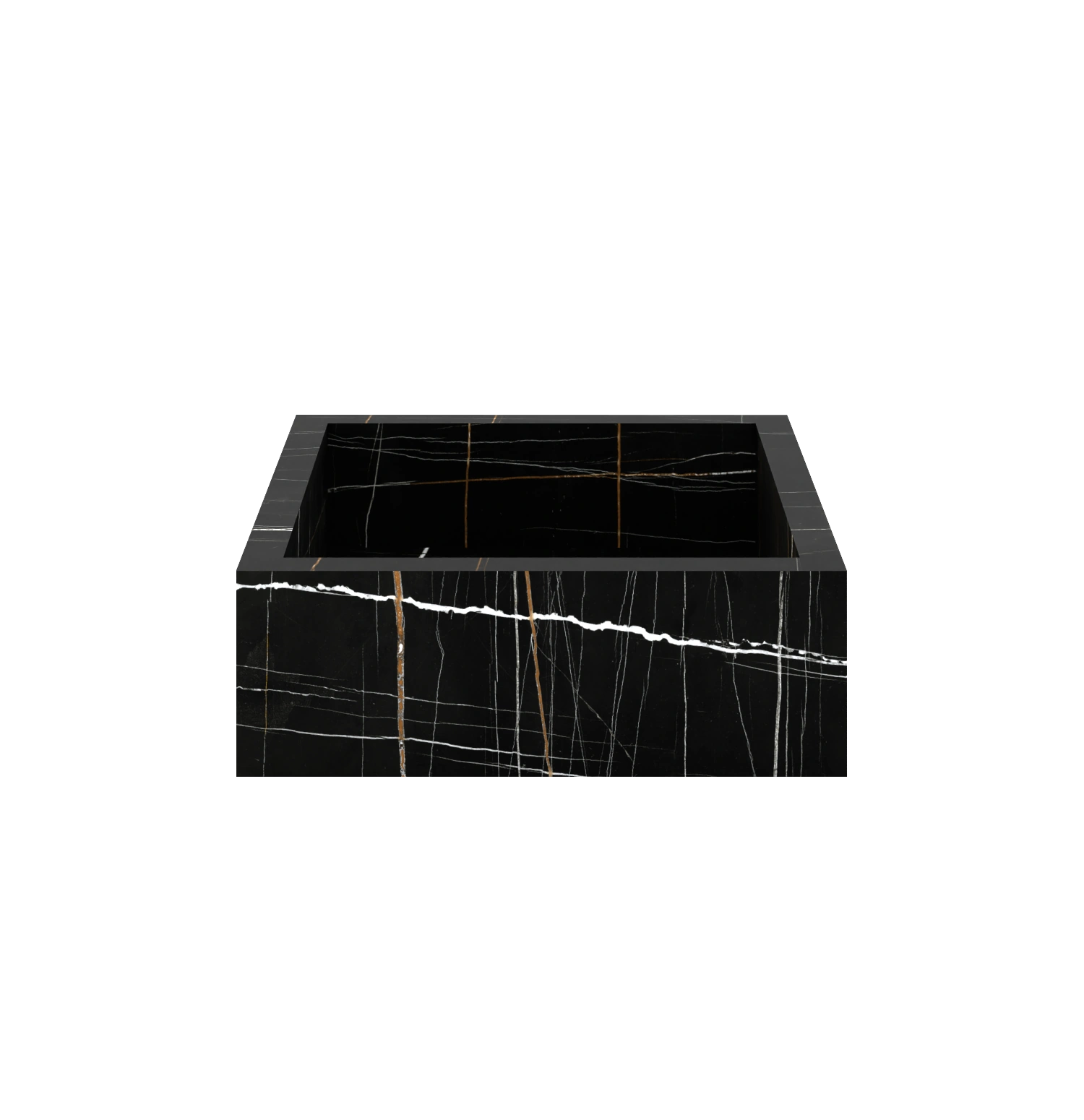 Xeraloox Aria 40 luxe keramische wastafel op maat gemaakt in Noir Dune marmerlook - afbeelding 1