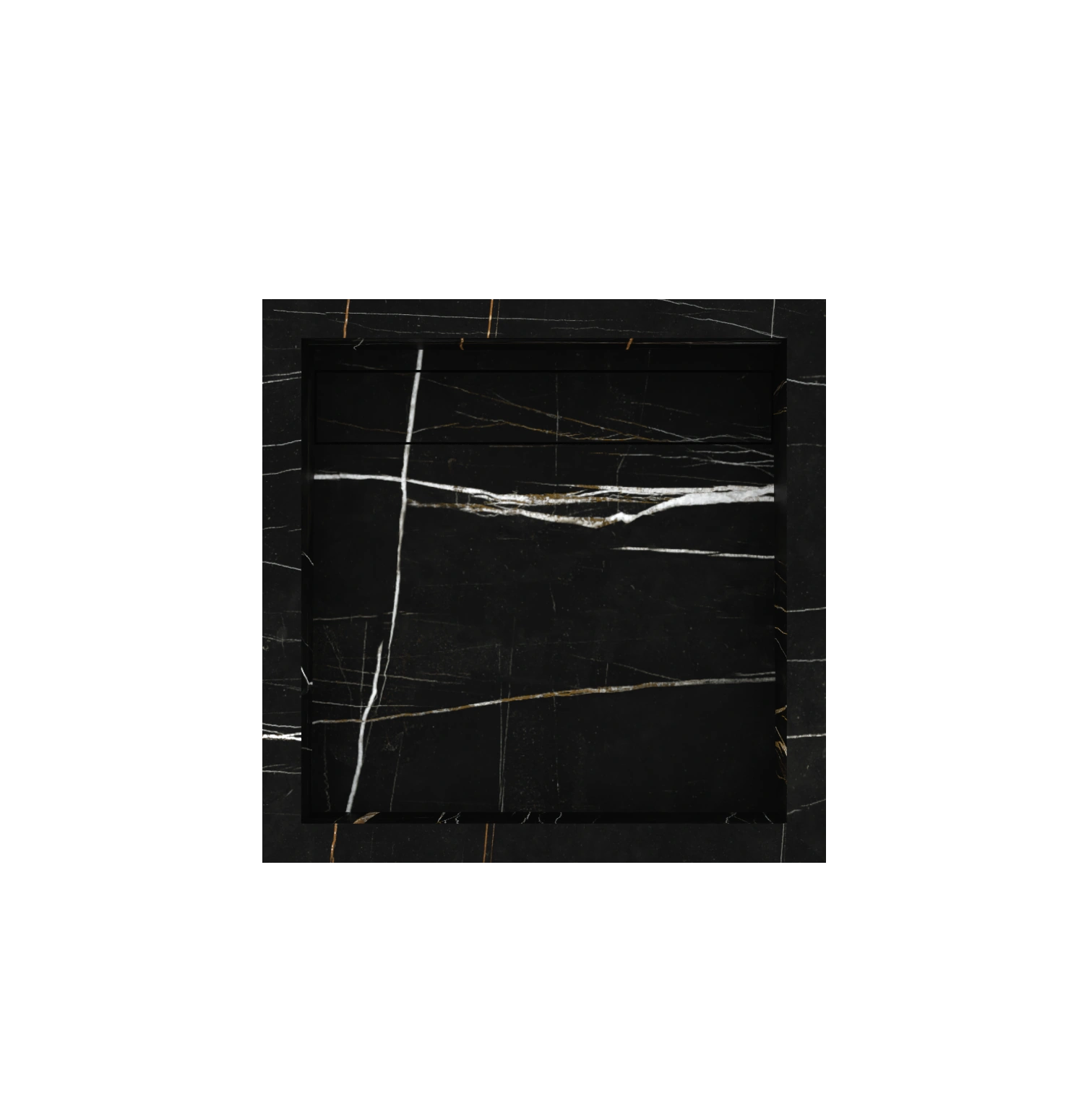 Xeraloox Aria 40 luxe keramische wastafel op maat gemaakt in Noir Dune marmerlook - afbeelding 5