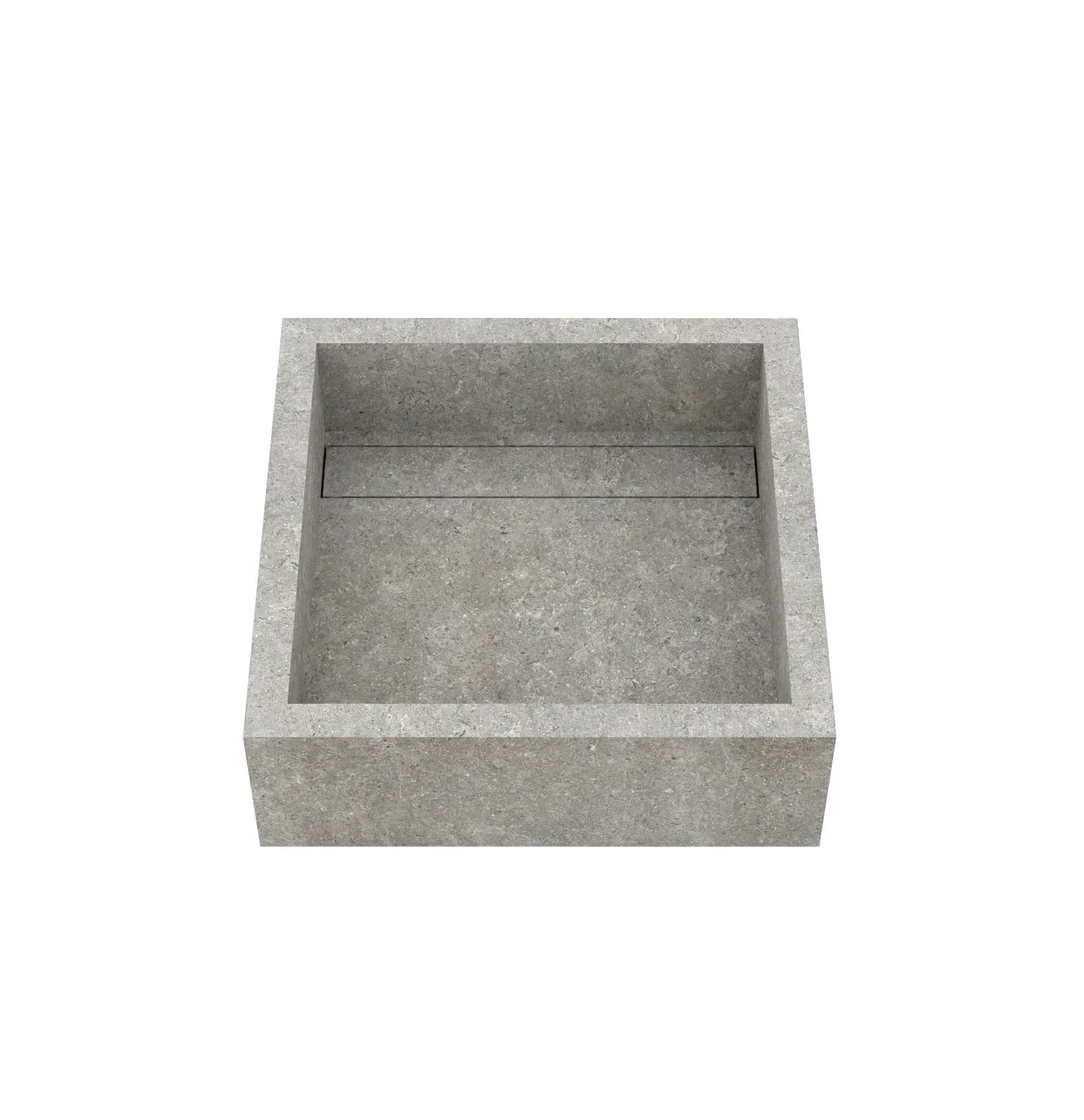 Xeraloox Aria 40 luxe keramische wastafel op maat gemaakt in Pearl Grey natuursteenlook - afbeelding 2