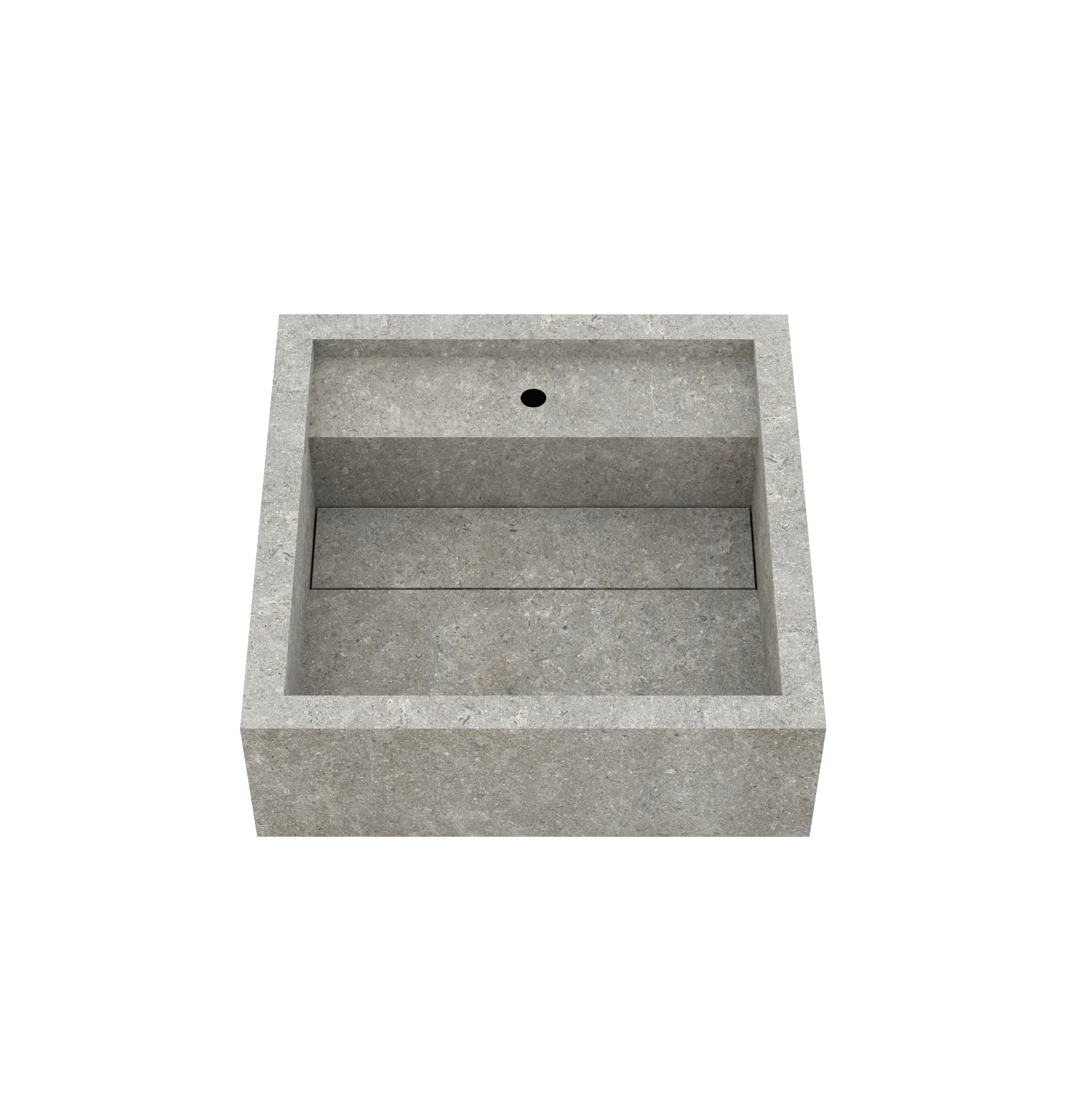 Xeraloox Aria 40 luxe keramische wastafel op maat gemaakt in Pearl Grey natuursteenlook - afbeelding 3