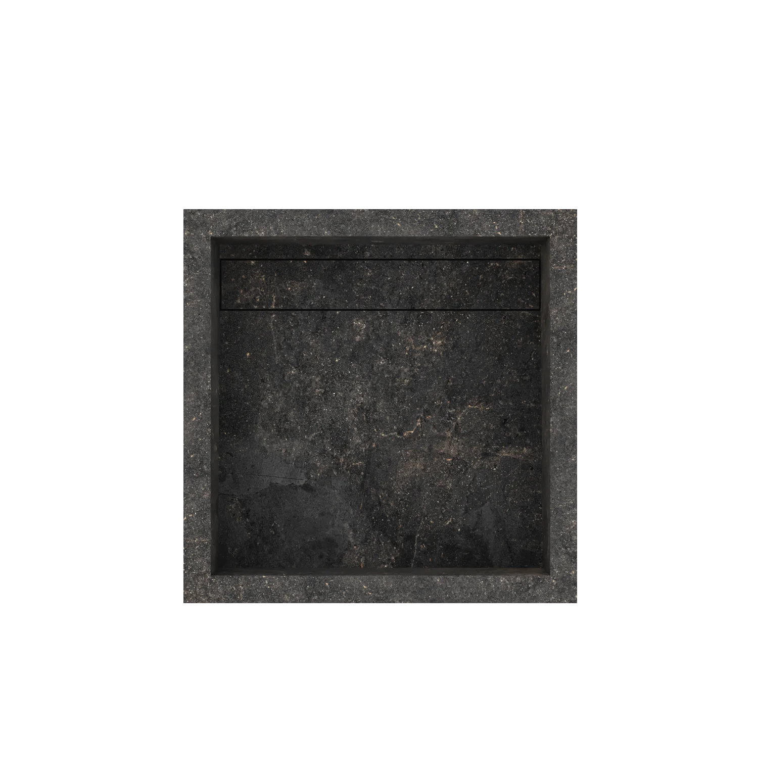 Xeraloox Aria 40 luxe keramische wastafel op maat gemaakt in Basalto natuursteenlook - afbeelding 5