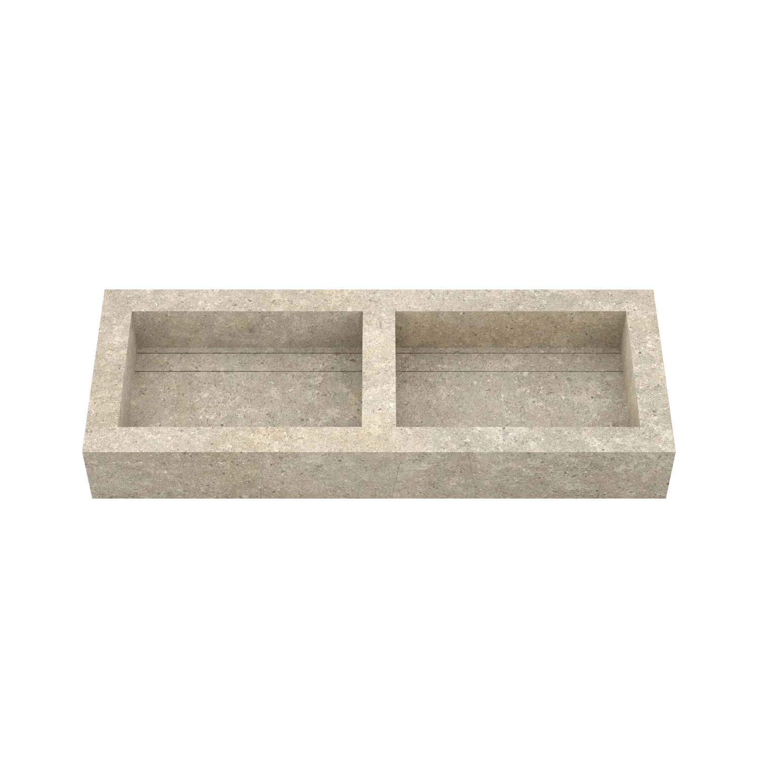 Xeraloox Duo Eterna 120 luxe keramische wastafel op maat gemaakt in Cashmere natuursteenlook - afbeelding 2