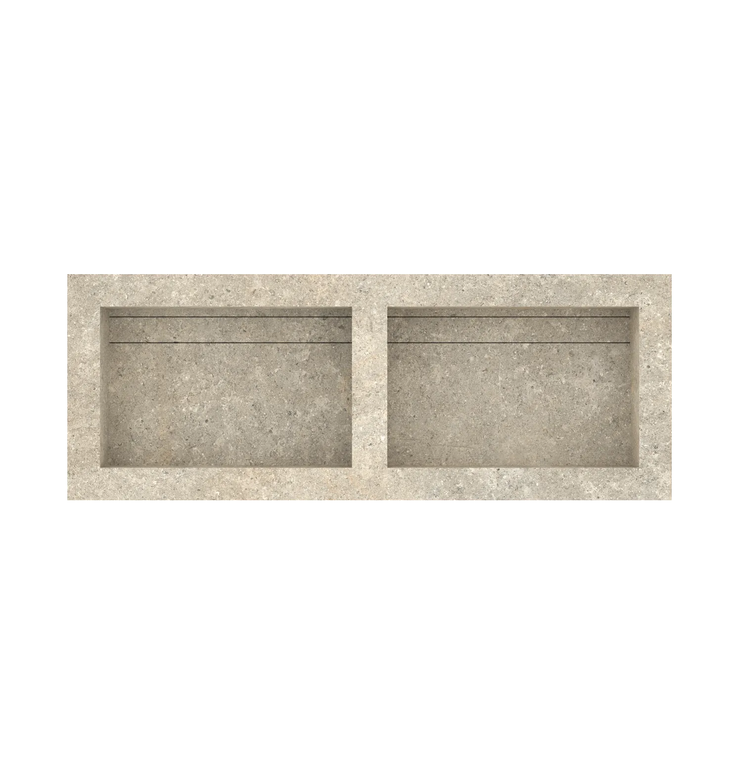 Xeraloox Duo Eterna 120 luxe keramische wastafel op maat gemaakt in Cashmere natuursteenlook - afbeelding 4