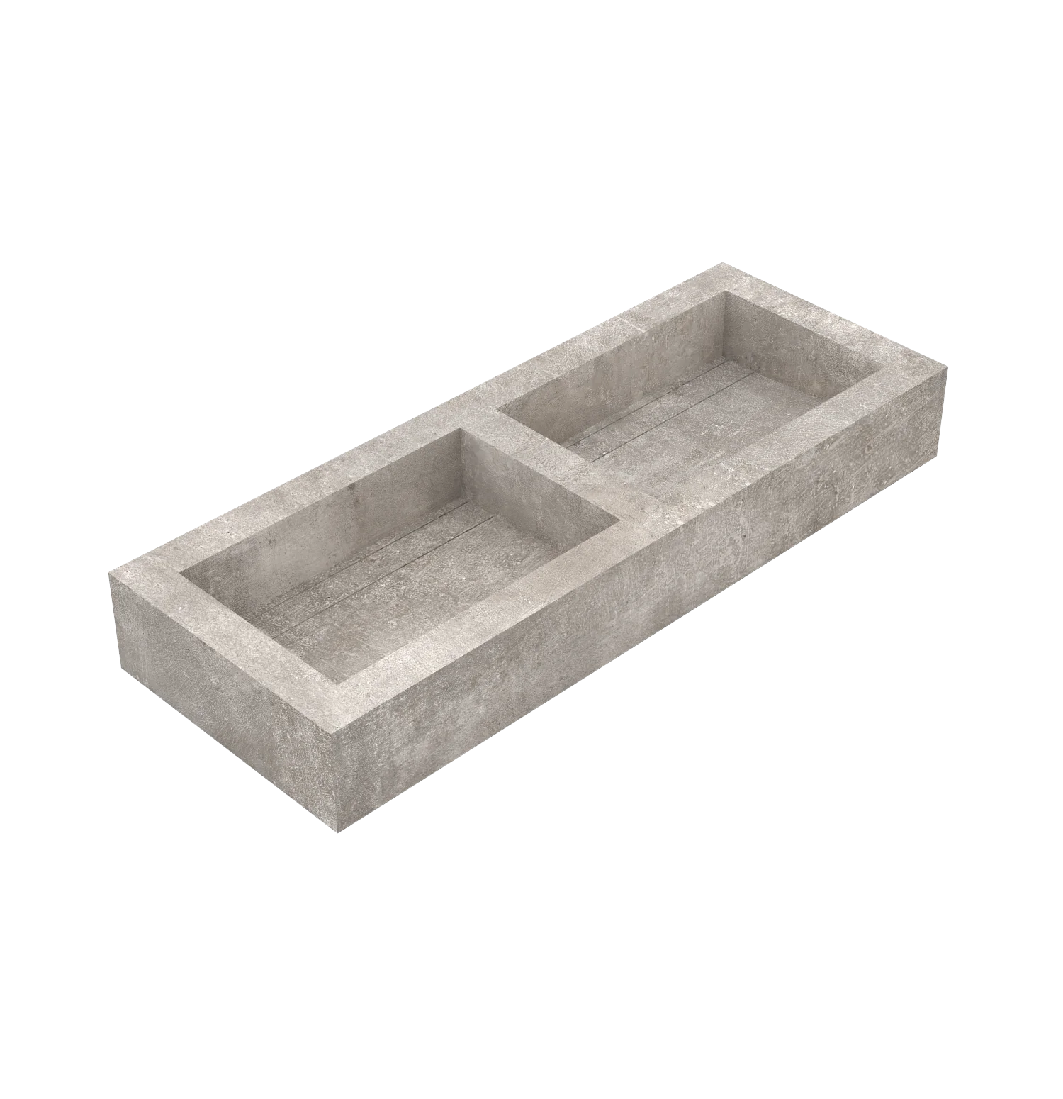 Xeraloox Duo Eterna 120 luxe keramische wastafel op maat gemaakt in Shell Grey betonlook - afbeelding 3