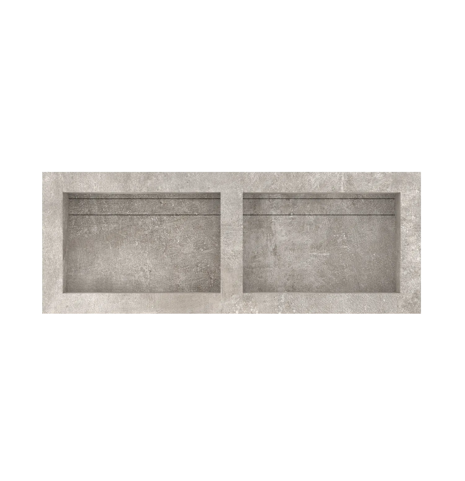 Xeraloox Duo Eterna 120 luxe keramische wastafel op maat gemaakt in Shell Grey betonlook - afbeelding 4