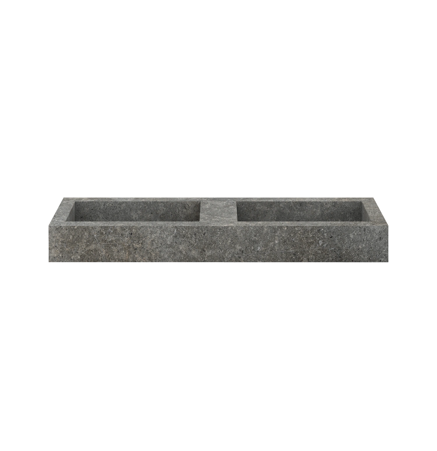 Xeraloox Duo Eterna 150 luxe keramische wastafel op maat gemaakt in Anthracite natuursteenlook - afbeelding 1