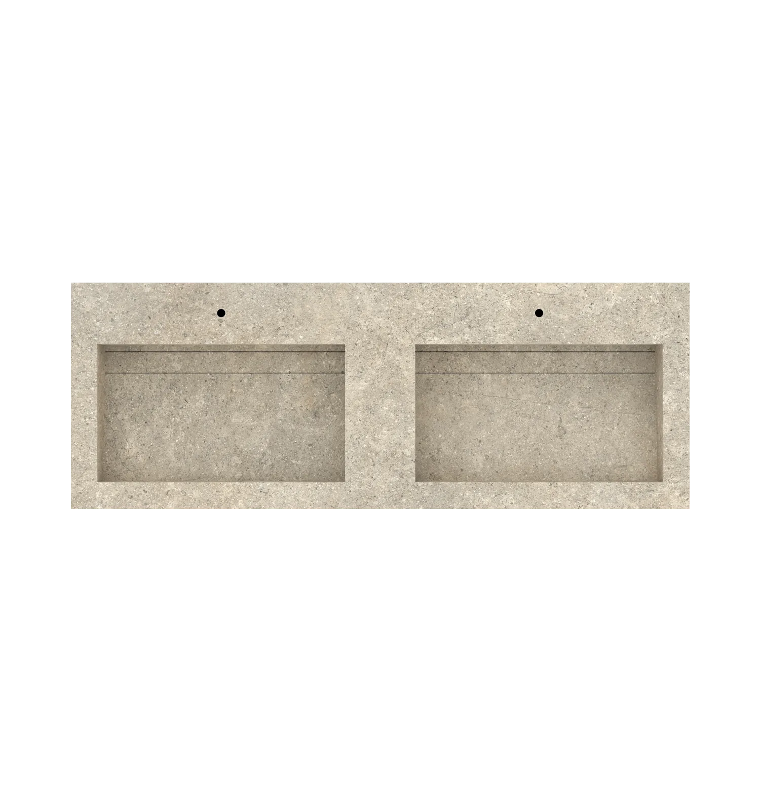 Xeraloox Duo Eterna 150 luxe keramische wastafel op maat gemaakt in Cashmere natuursteenlook - afbeelding 5