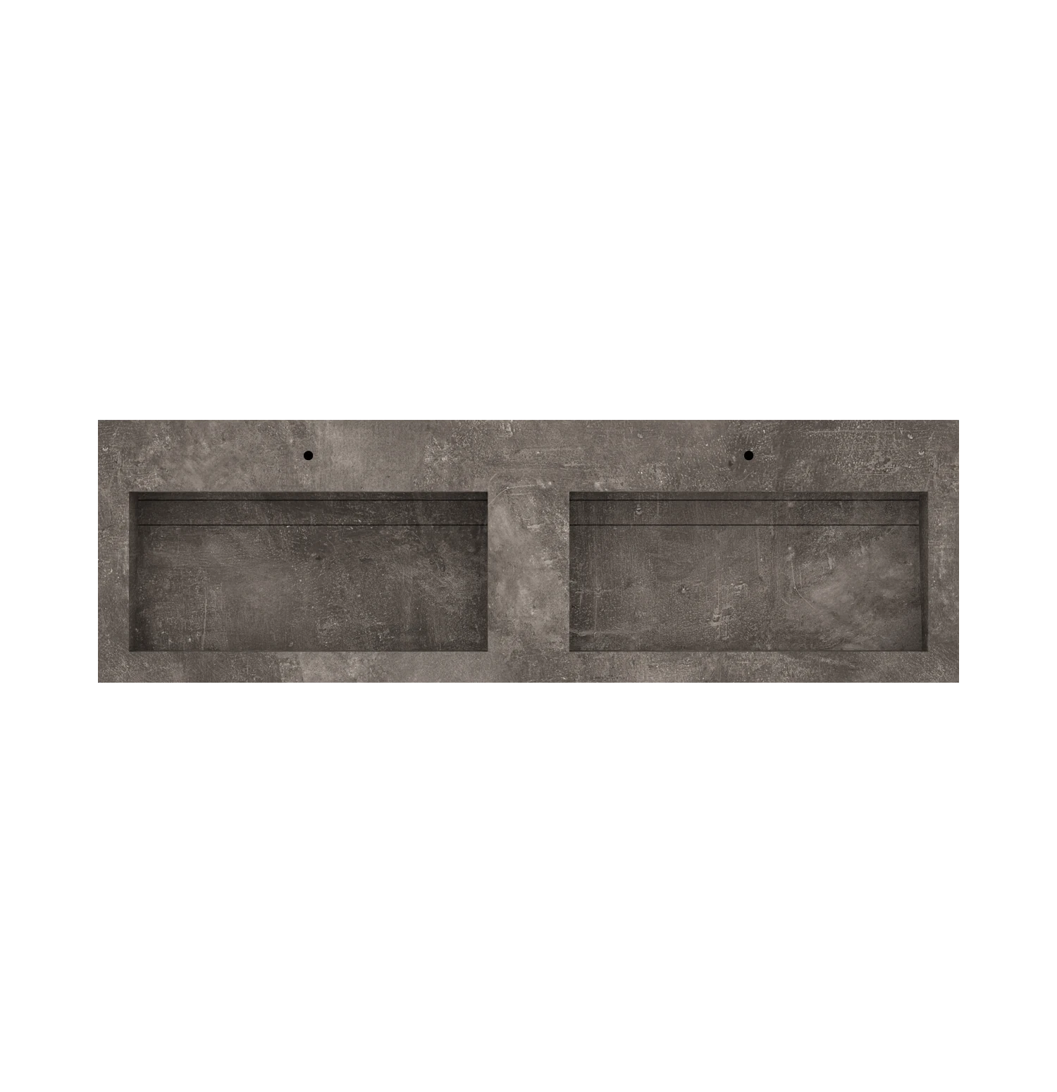 Xeraloox Duo Eterna 180 luxe keramische wastafel op maat gemaakt in Charcoal betonlook - afbeelding 5