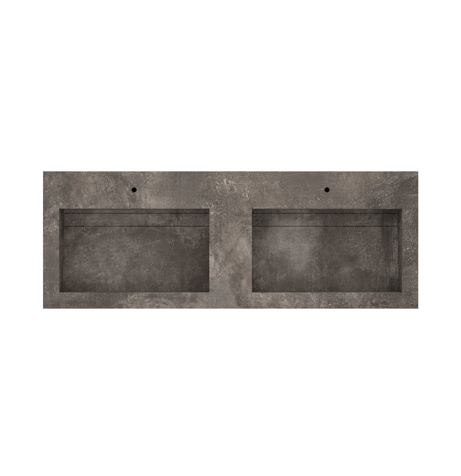 Xeraloox Duo Eterna 150 luxe keramische wastafel op maat gemaakt in Charcoal betonlook - afbeelding 5