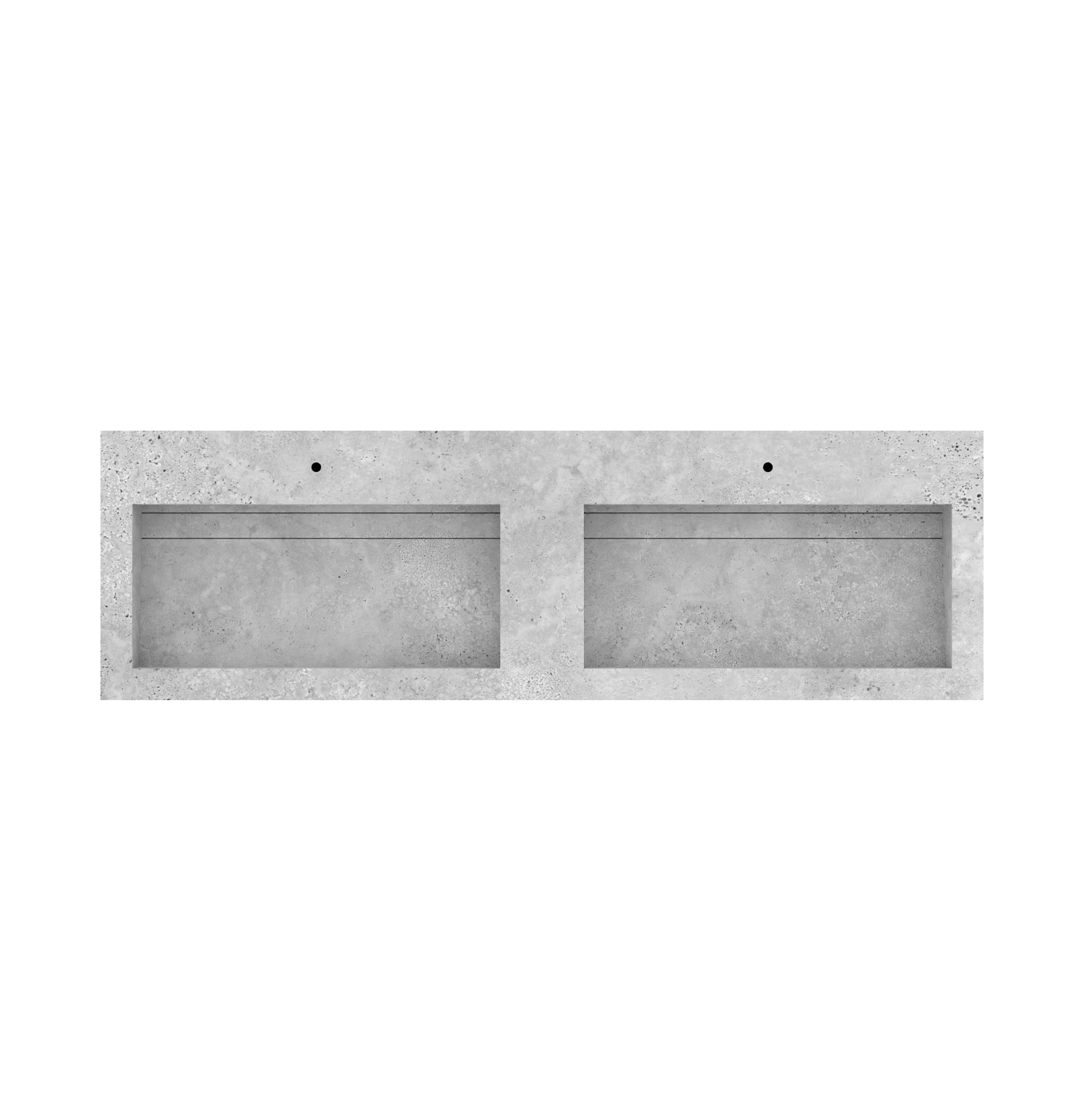 Xeraloox Duo Eterna 180 luxe keramische wastafel op maat gemaakt in Grey Cross natuursteenlook - afbeelding 5