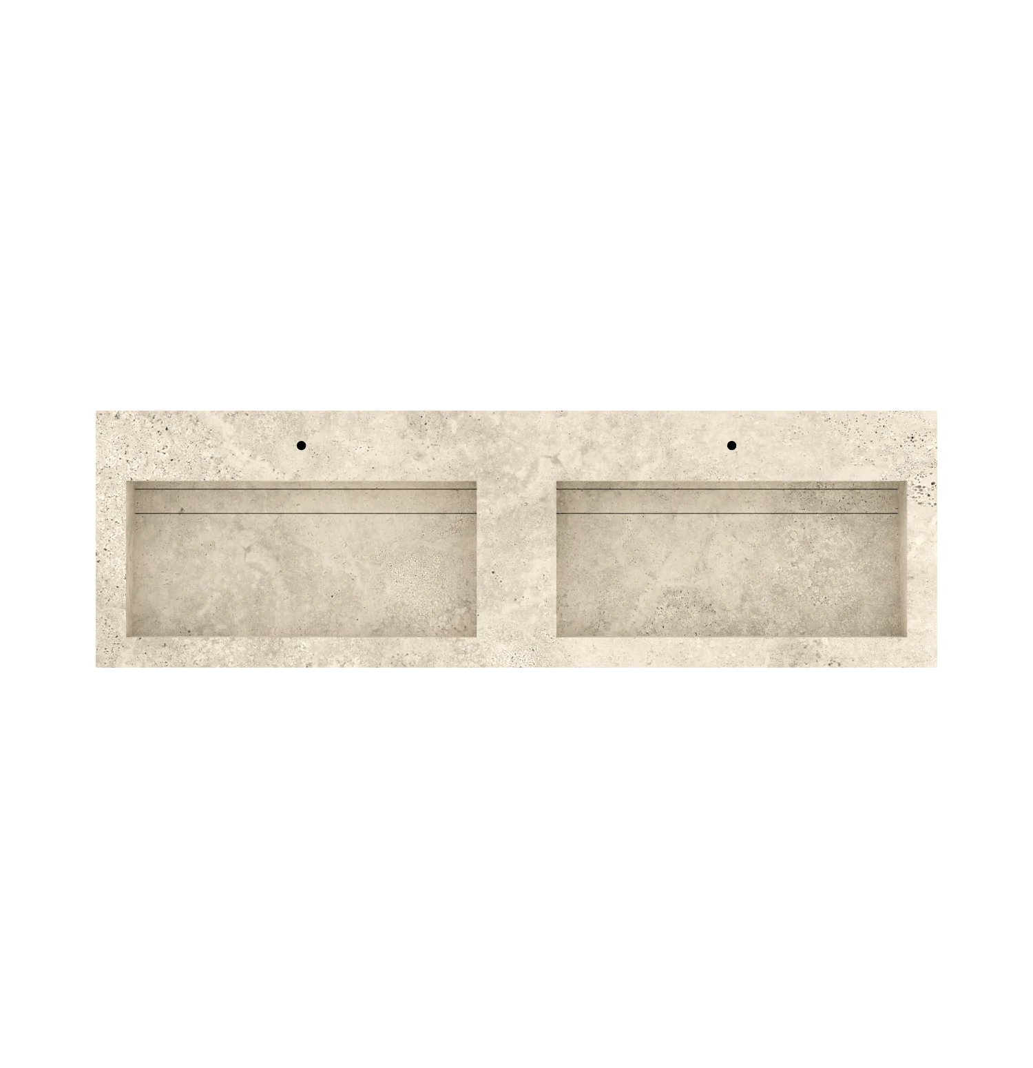 Xeraloox Duo Eterna 180 luxe keramische wastafel op maat gemaakt in Honey Cross natuursteenlook - afbeelding 5