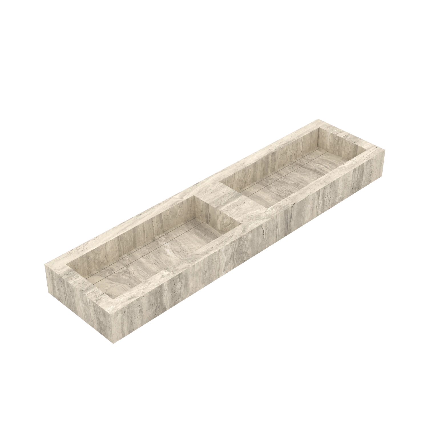 Xeraloox Duo Eterna 180 luxe keramische wastafel op maat gemaakt in Honey Vein betonlook - afbeelding 3