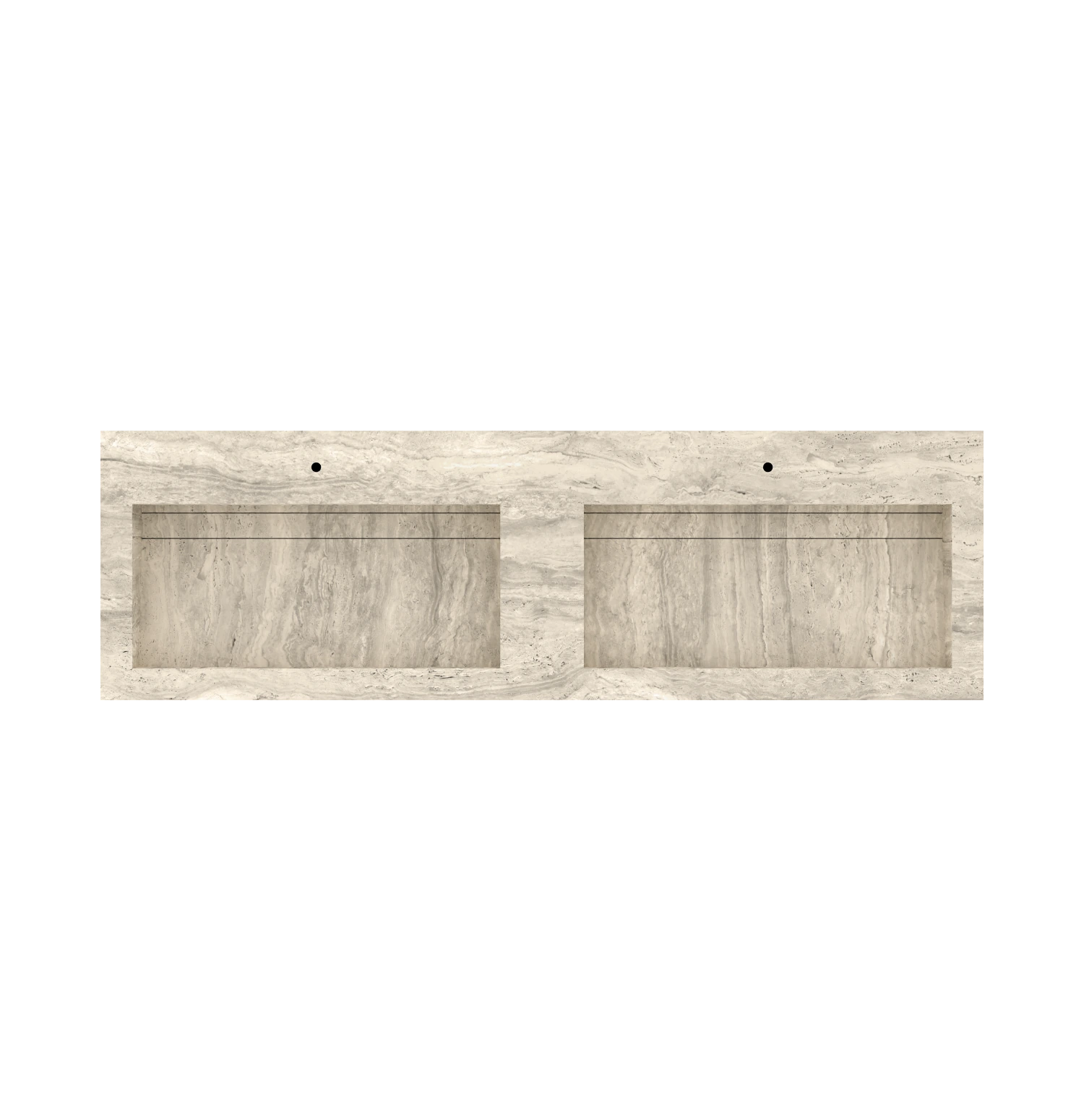 Xeraloox Duo Eterna 180 luxe keramische wastafel op maat gemaakt in Honey Vein betonlook - afbeelding 5