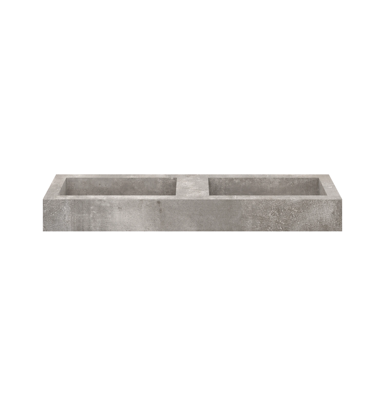 Xeraloox Duo Eterna 150 luxe keramische wastafel op maat gemaakt in Shell Grey betonlook - afbeelding 1
