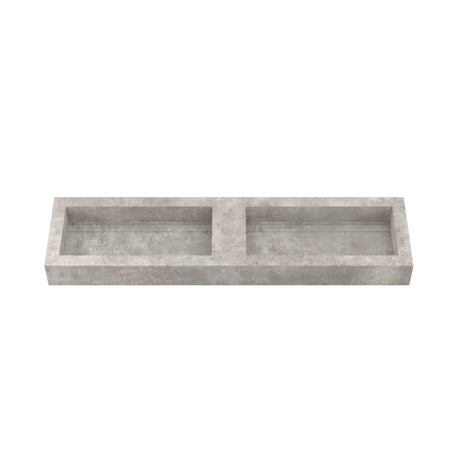 Xeraloox Duo Eterna 180 luxe keramische wastafel op maat gemaakt in Shell Grey betonlook - afbeelding 2