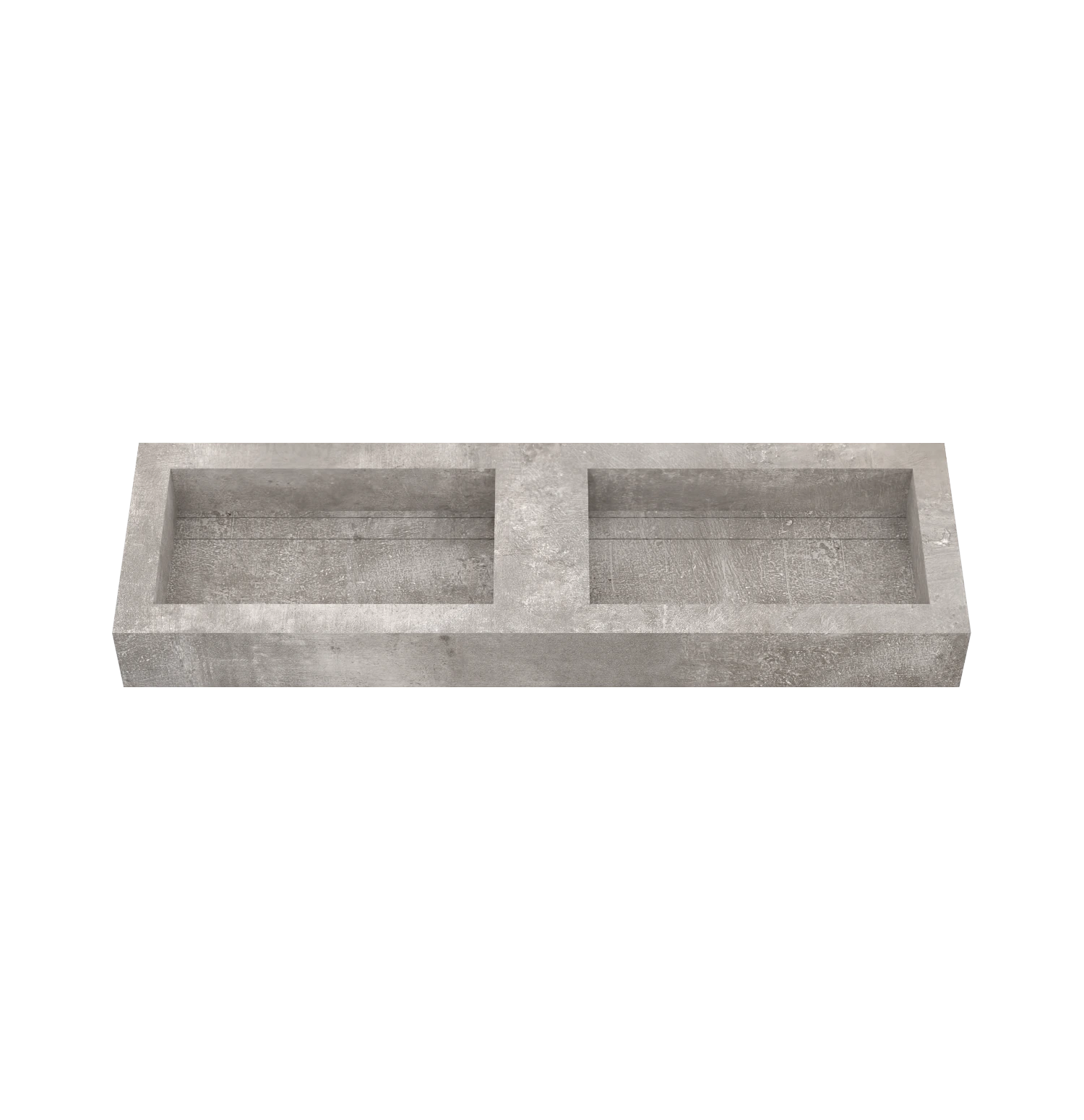 Xeraloox Duo Eterna 150 luxe keramische wastafel op maat gemaakt in Shell Grey betonlook - afbeelding 2