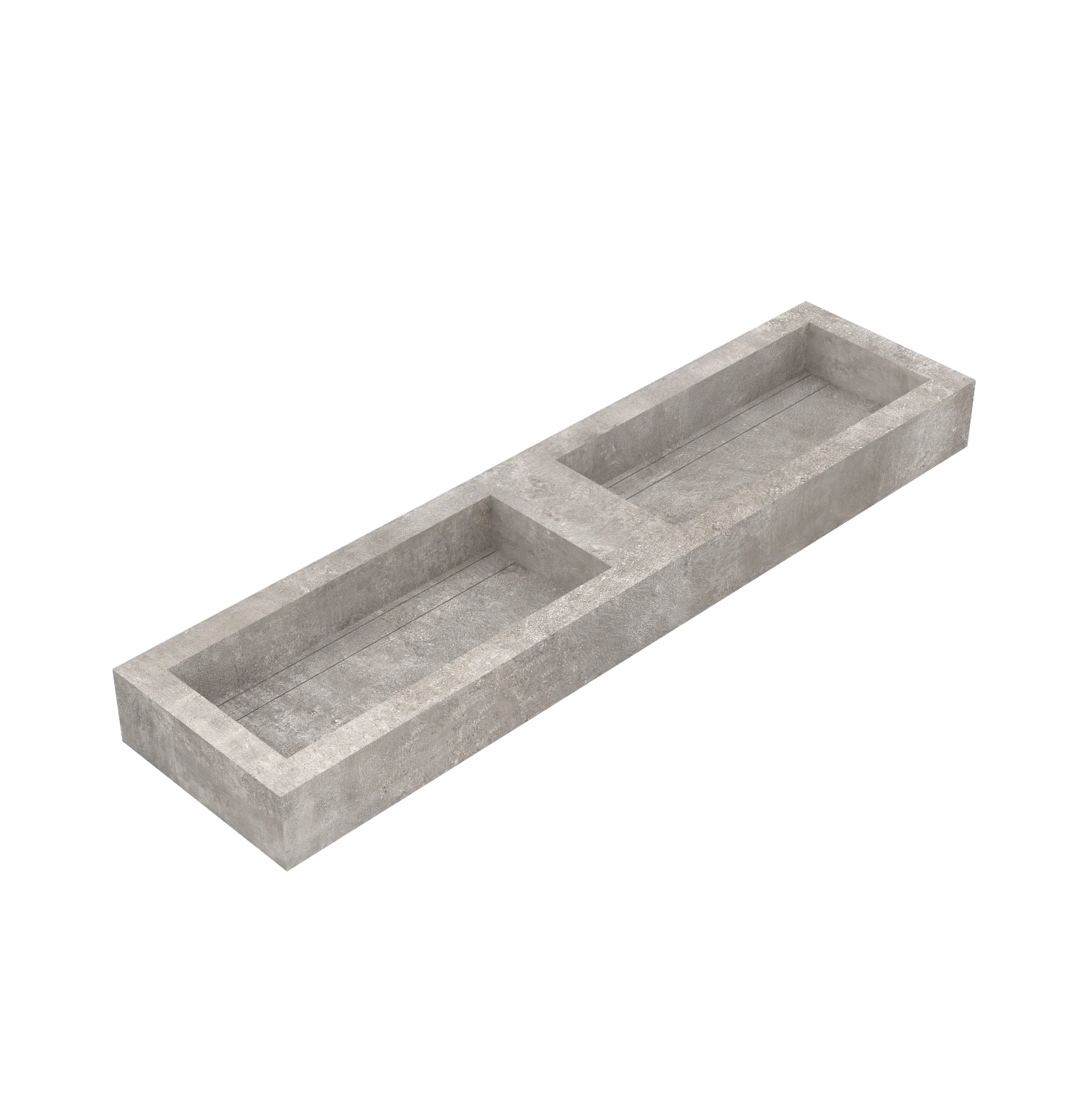 Xeraloox Duo Eterna 180 luxe keramische wastafel op maat gemaakt in Shell Grey betonlook - afbeelding 3