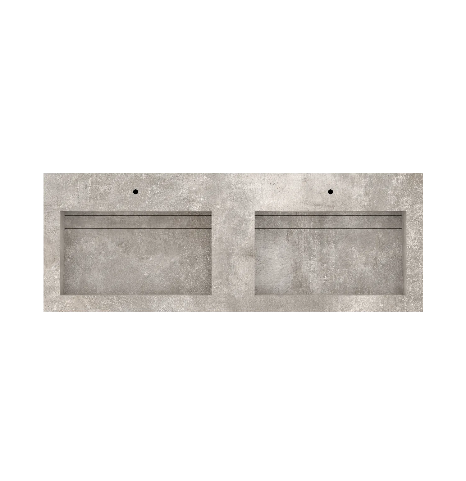 Xeraloox Duo Eterna 150 luxe keramische wastafel op maat gemaakt in Shell Grey betonlook - afbeelding 5