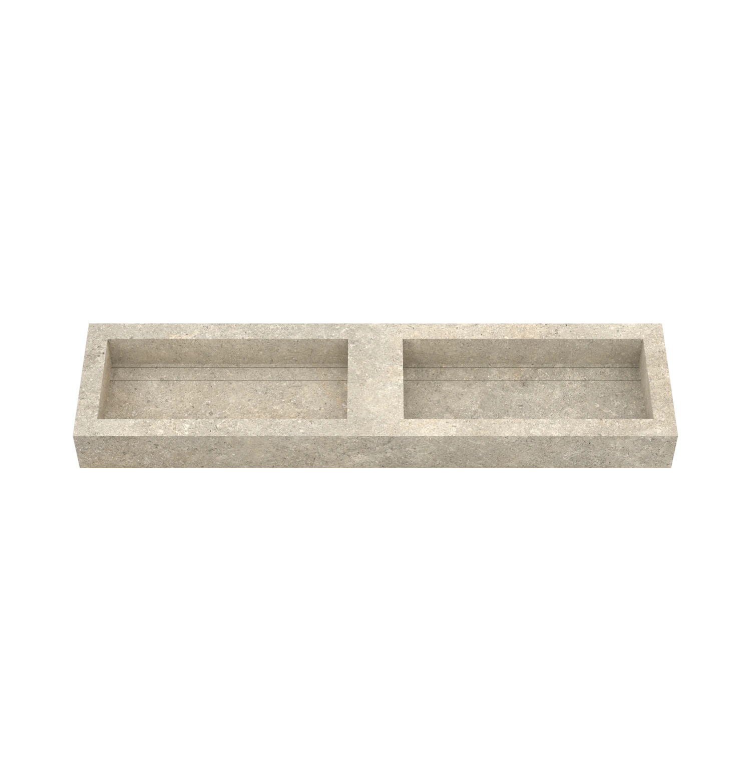 Xeraloox Duo Eterna 180 luxe keramische wastafel op maat gemaakt in Cashmere natuursteenlook - afbeelding 2