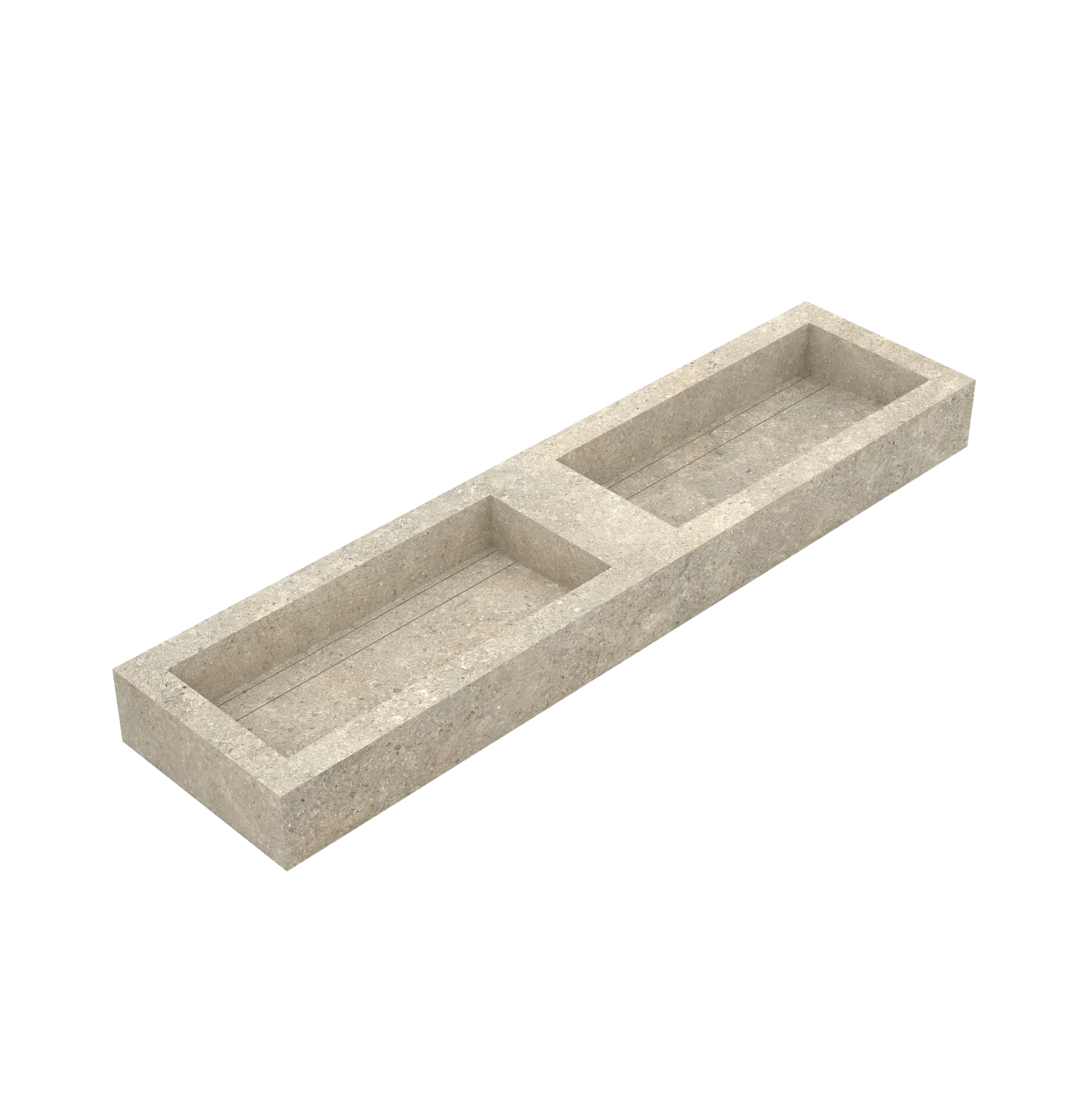 Xeraloox Duo Eterna 180 luxe keramische wastafel op maat gemaakt in Cashmere natuursteenlook - afbeelding 3